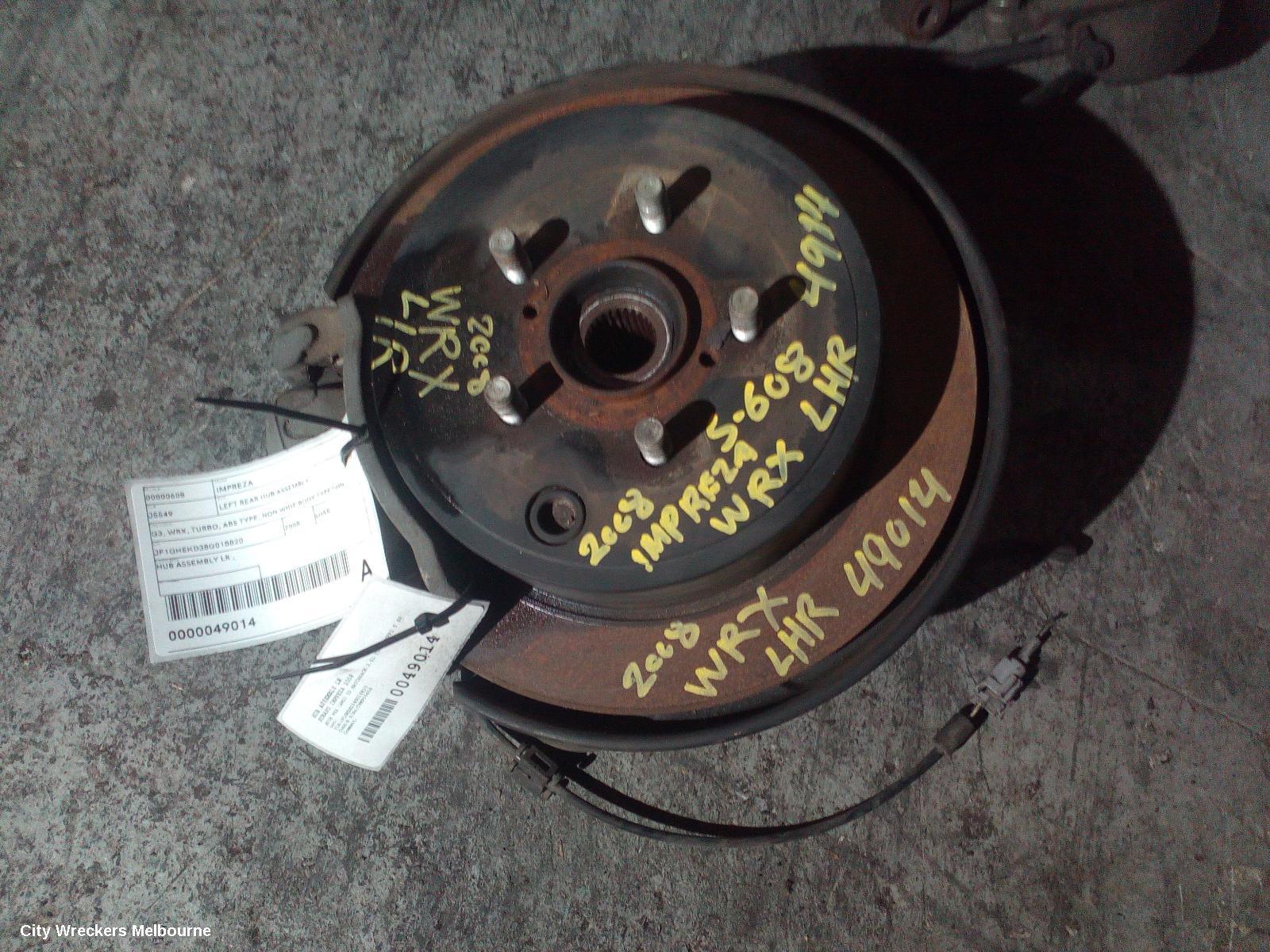 SUBARU IMPREZA LEFT REAR HUB ASSEMBLY, G3, WRX, TURBO, ABS TYPE, NON WIDE BODY TYPE (VIN JF1GE/JF1GH) 04/2007 - 12/2013 - Image 2
