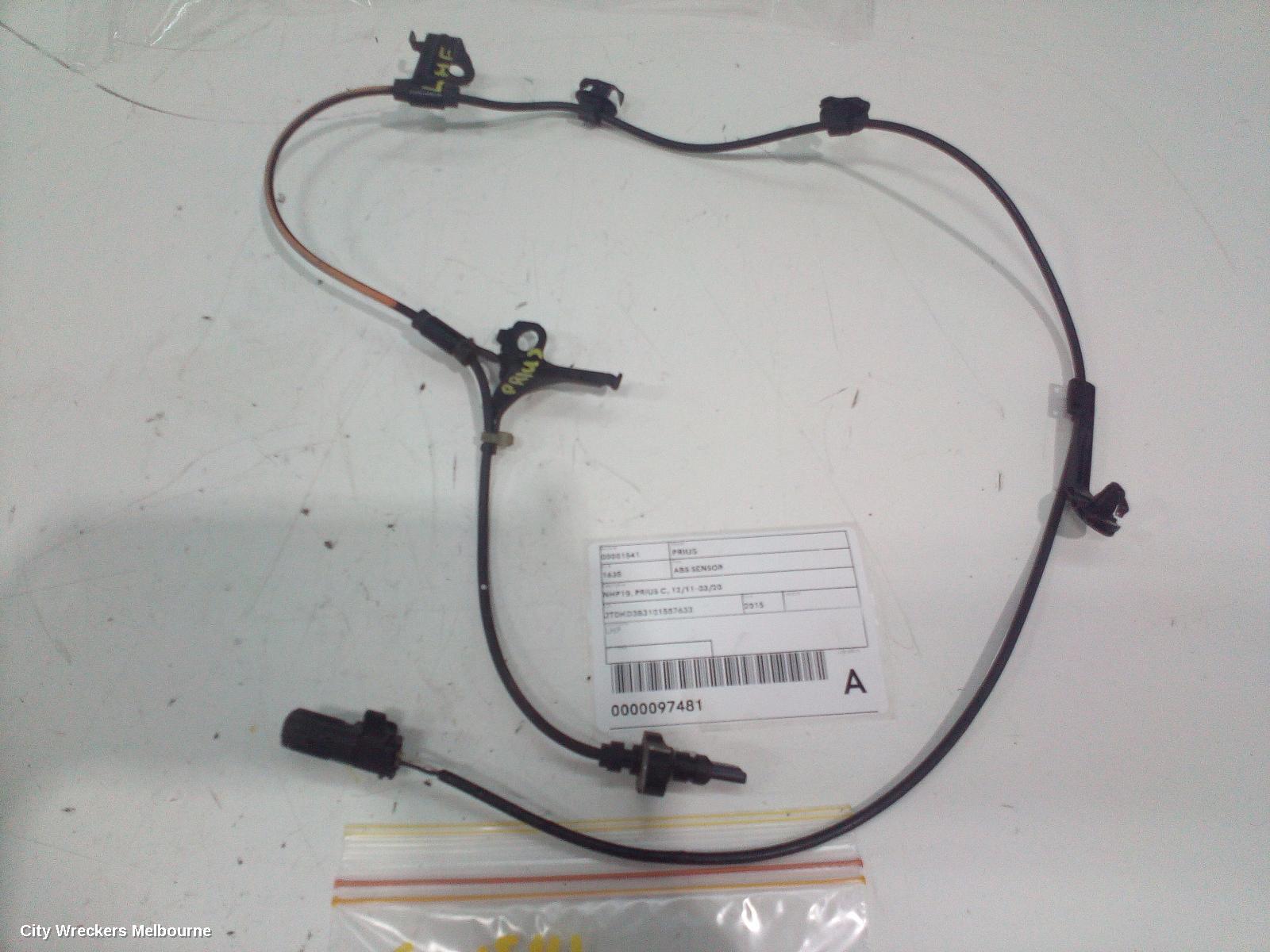 TOYOTA PRIUS ABS SENSOR, NHP10, LH FRONT, PRIUS C, 12/2011 - 03/2020 - Image 2