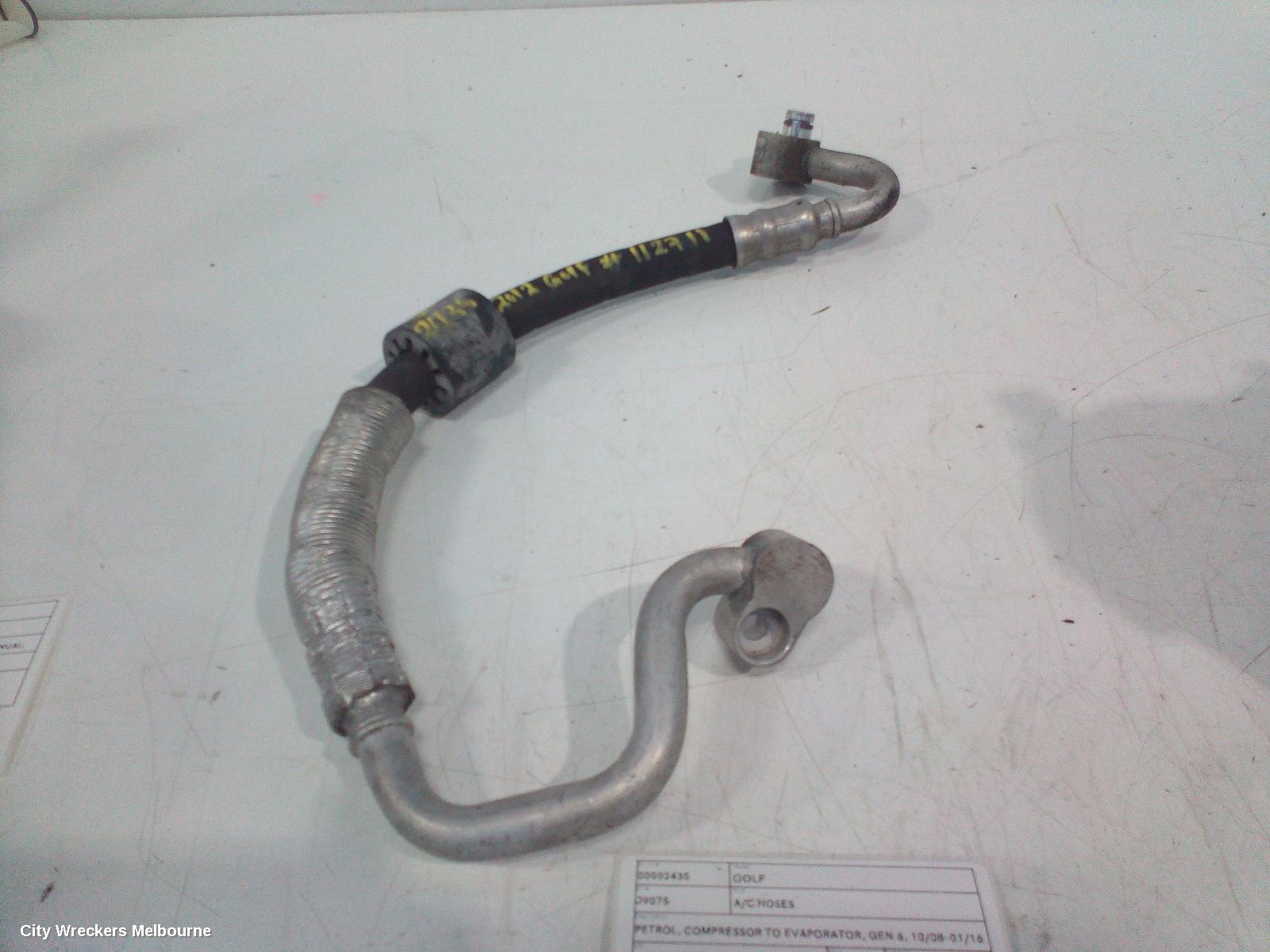 VOLKSWAGEN GOLF A/C HOSES, PETROL, COMPRESSOR TO EVAPORATOR, GEN 6, 10/2008 - 01/2016 - Image 1