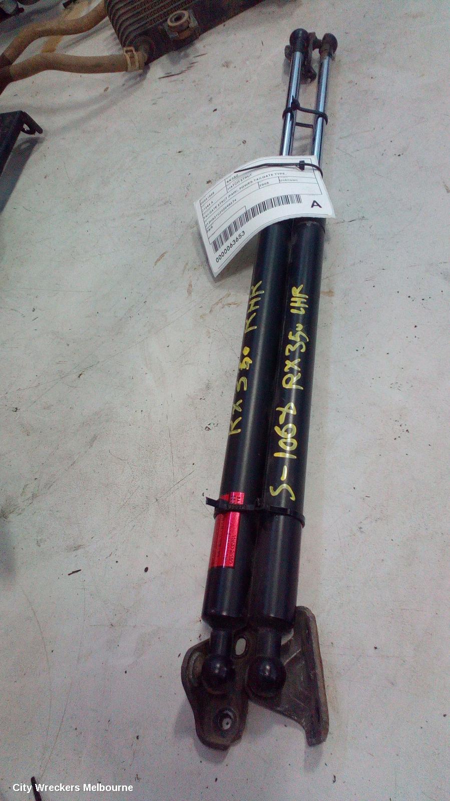 LEXUS RX SERIES HATCH STRUT, TAILGATE STRUT (PAIR), POWER TAILGATE TYPE, MCU3/GSU3/MHU3#, 04/2003 - 11/2008 - Image 2