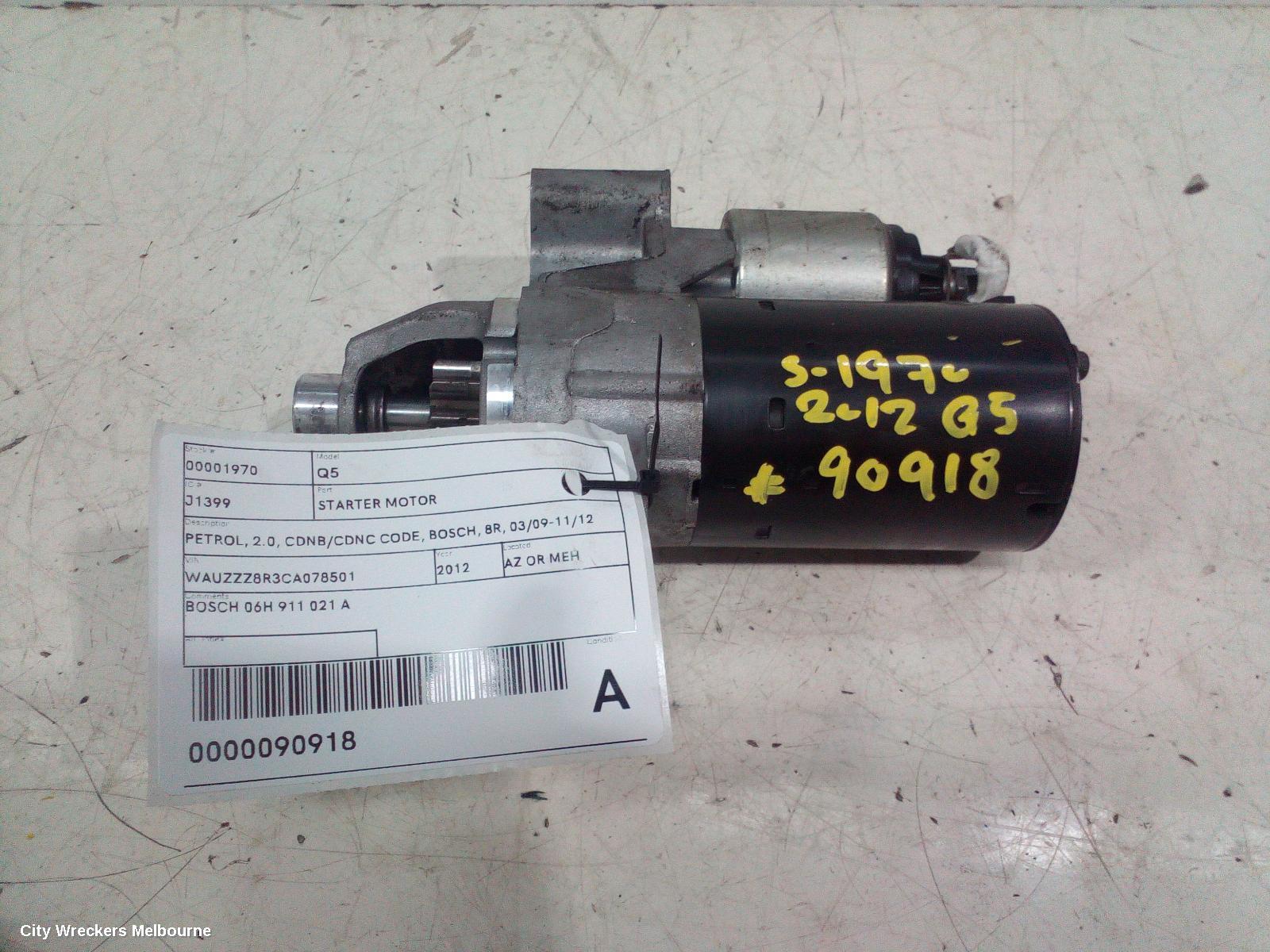 AUDI Q5 STARTER, PETROL, 2.0, CDNB/CDNC CODE, BOSCH, 8R, 03/2009 - 11/2012 - Image 3