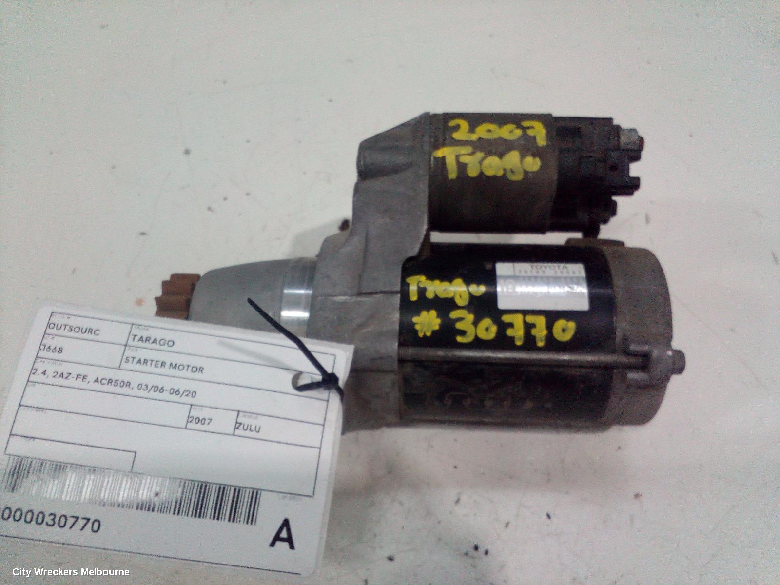 TOYOTA TARAGO STARTER, 2.4, 2AZ-FE, ACR50R, 03/2006 - 06/2020 - Image 3