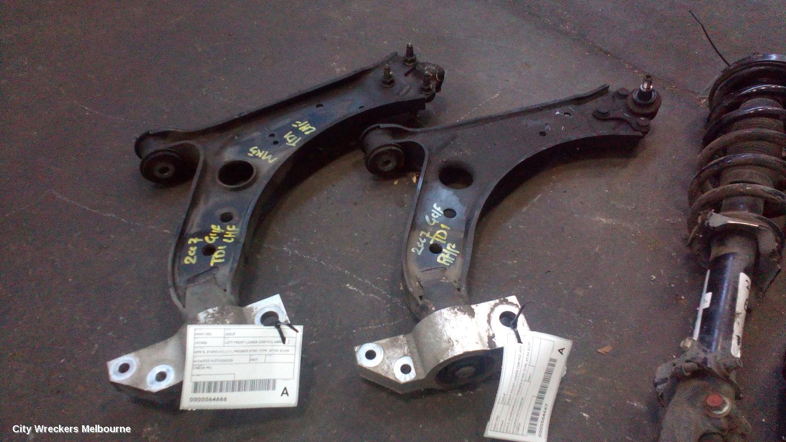 VOLKSWAGEN GOLF RIGHT FRONT LOWER CONTROL ARM, GEN 5, STANDARD/GTI, PRESSED STEEL TYPE, 07/2004 - 02/2009 - Image 2