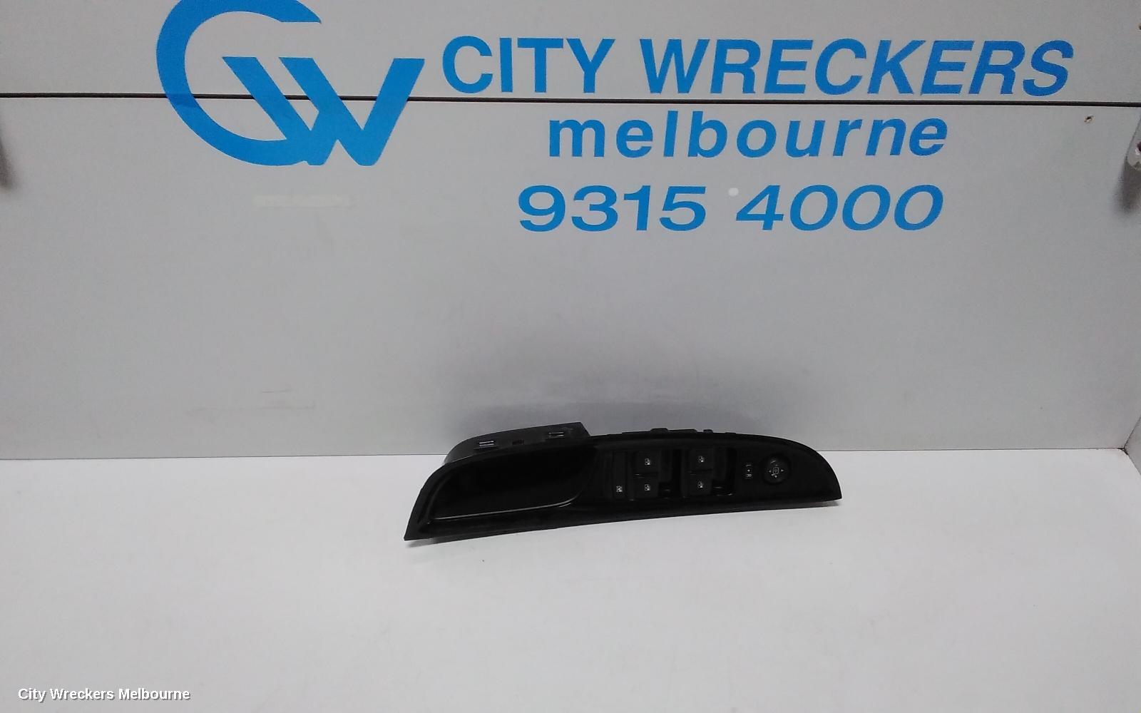 HOLDEN COMMODORE PWR DR WIND SWITCH, RH FRONT (MASTER SWITCH), VF, BLACK, 4 SWITCH TYPE, 05/2013 - 12/2017 - Image 1