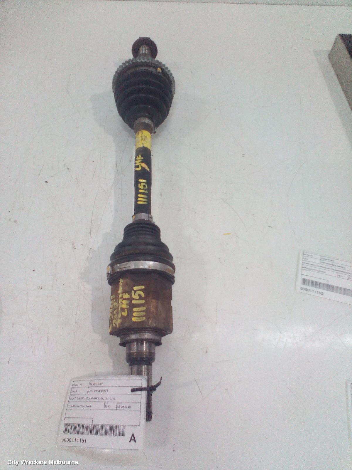 FORD TERRITORY LEFT DRIVESHAFT, FRONT, DIESEL, SZ MKI-MKII, 04/2011 - 12/2016 - Image 1