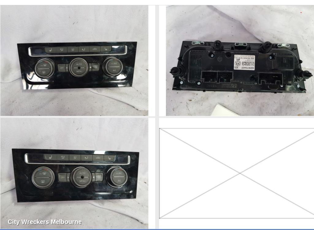 VOLKSWAGEN GOLF HEATER/AC CONTROLS, GEN 7, CLIMATE CONTROL TYPE, W/ SEAT WARMER, 03/2013 - 08/2020 - Image 1