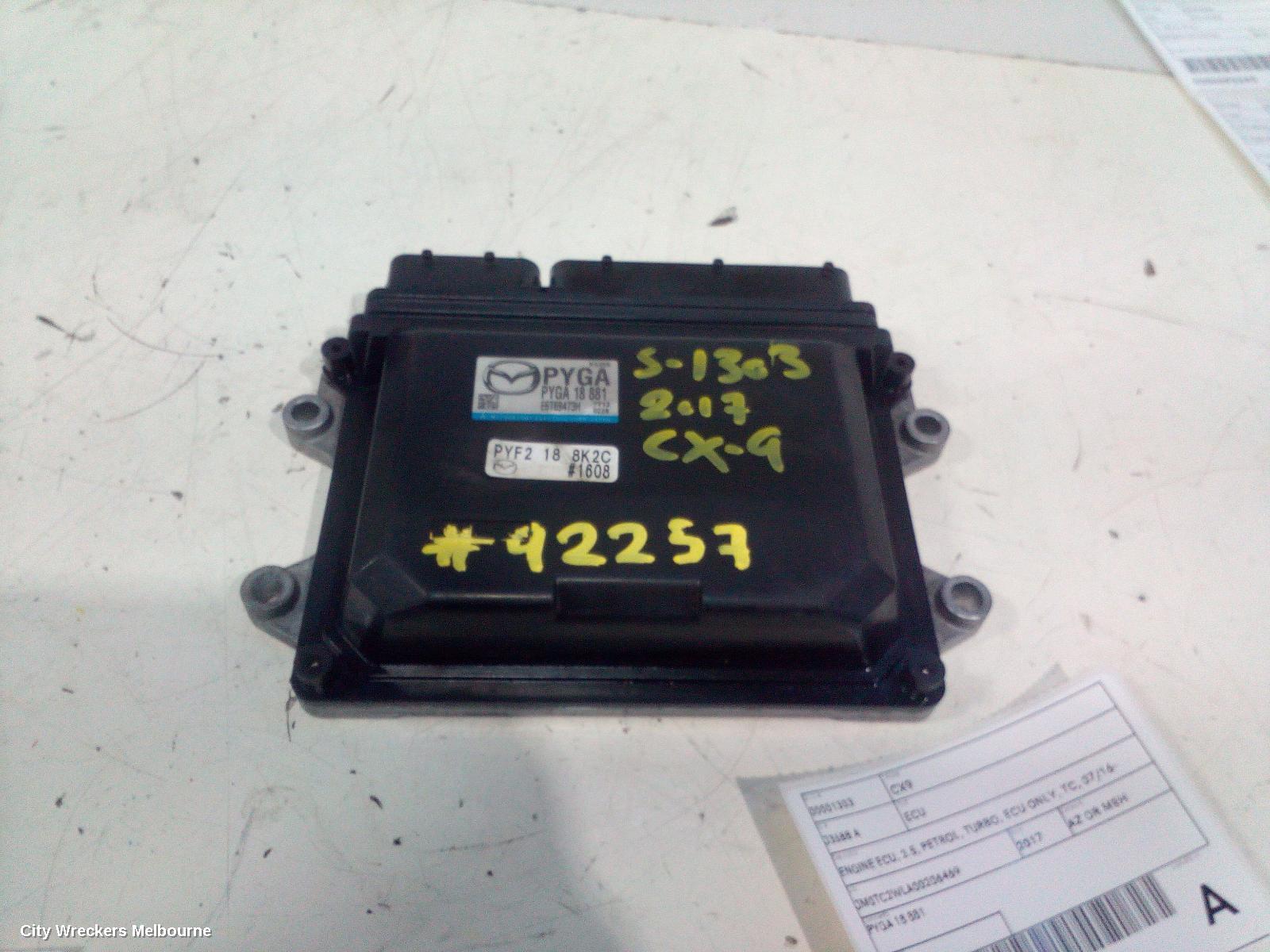 MAZDA CX9 ECU, ENGINE ECU, 2.5, PETROL, TURBO, ECU ONLY, TC, 07/2016 ONWARDS - Image 3