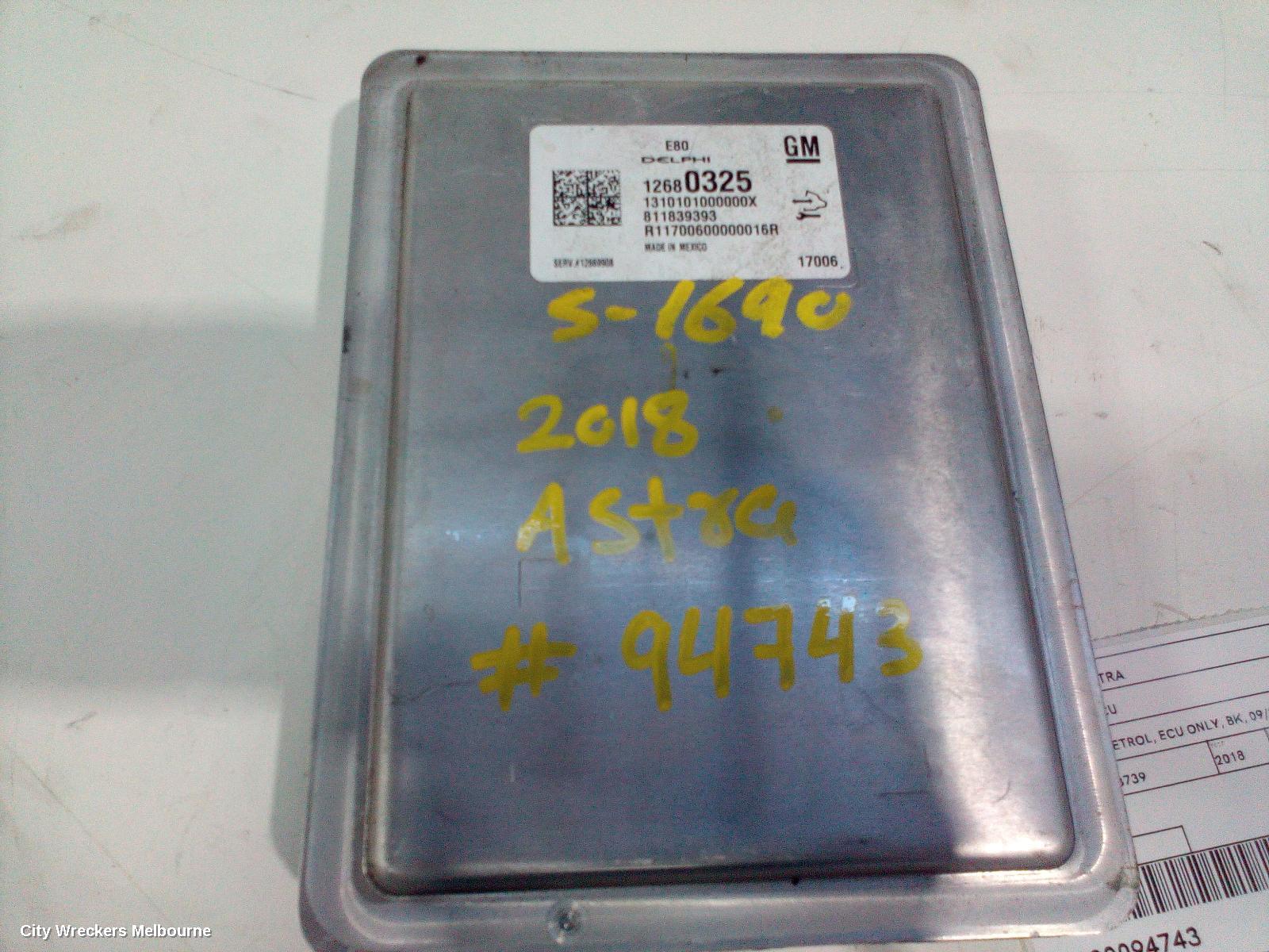 HOLDEN ASTRA ECU, ENGINE ECU, 1.4, PETROL, ECU ONLY, BK, 09/2016 ONWARDS - Image 2