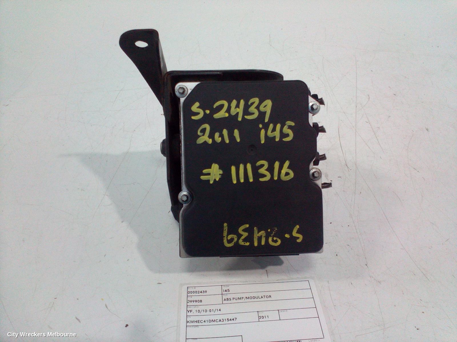 HYUNDAI I45 ABS PUMP/MODULATOR, YF, 10/2010 - 01/2014 - Image 1