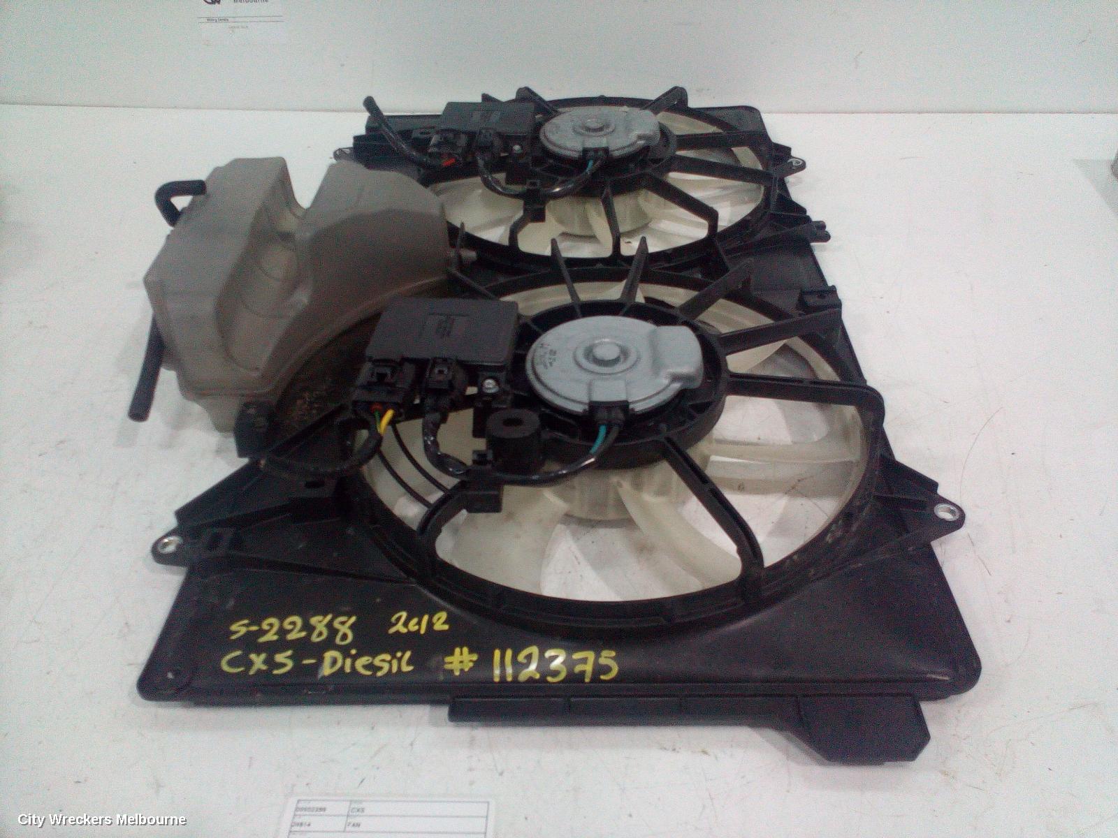 MAZDA CX5 FAN, DUAL FAN ASSY, KE, DIESEL, 02/2012 - 12/2016 - Image 1