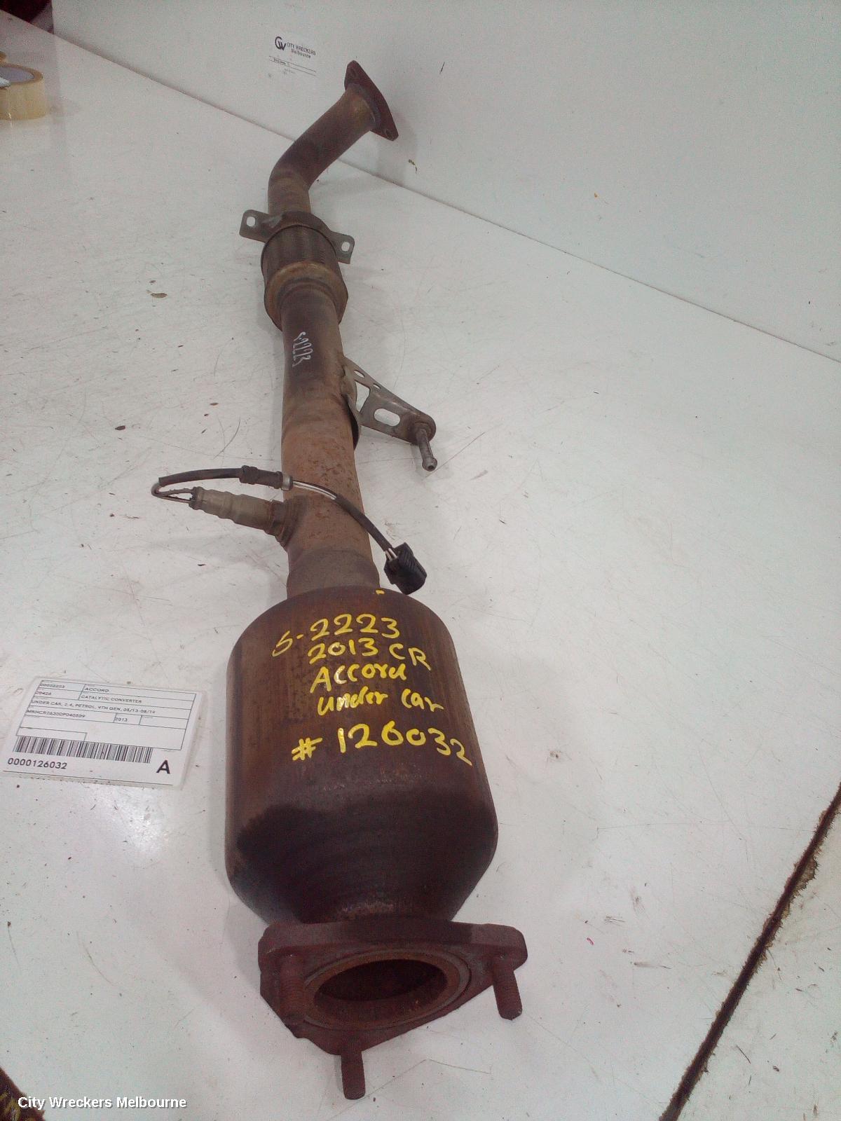 HONDA ACCORD CATALYTIC CONVERTER, UNDER CAR, 2.4, PETROL, 9TH GEN, 05/2013 - 08/2019 - Image 1