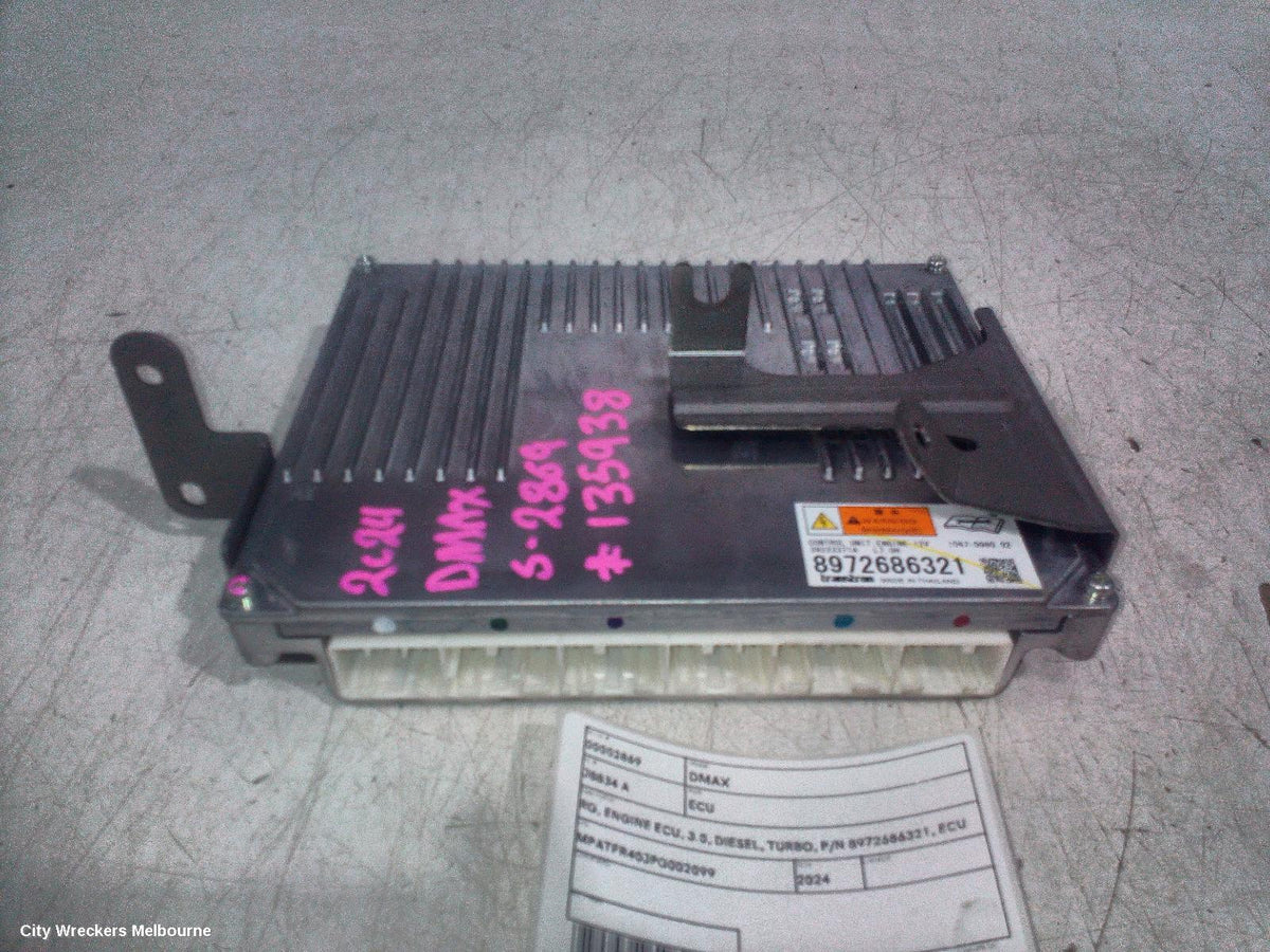 ISUZU DMAX ECU, RG, ENGINE ECU, 3.0, DIESEL, TURBO, P/N 8972686321, ECU ONLY, 07/2020 ONWARDS - Image 2