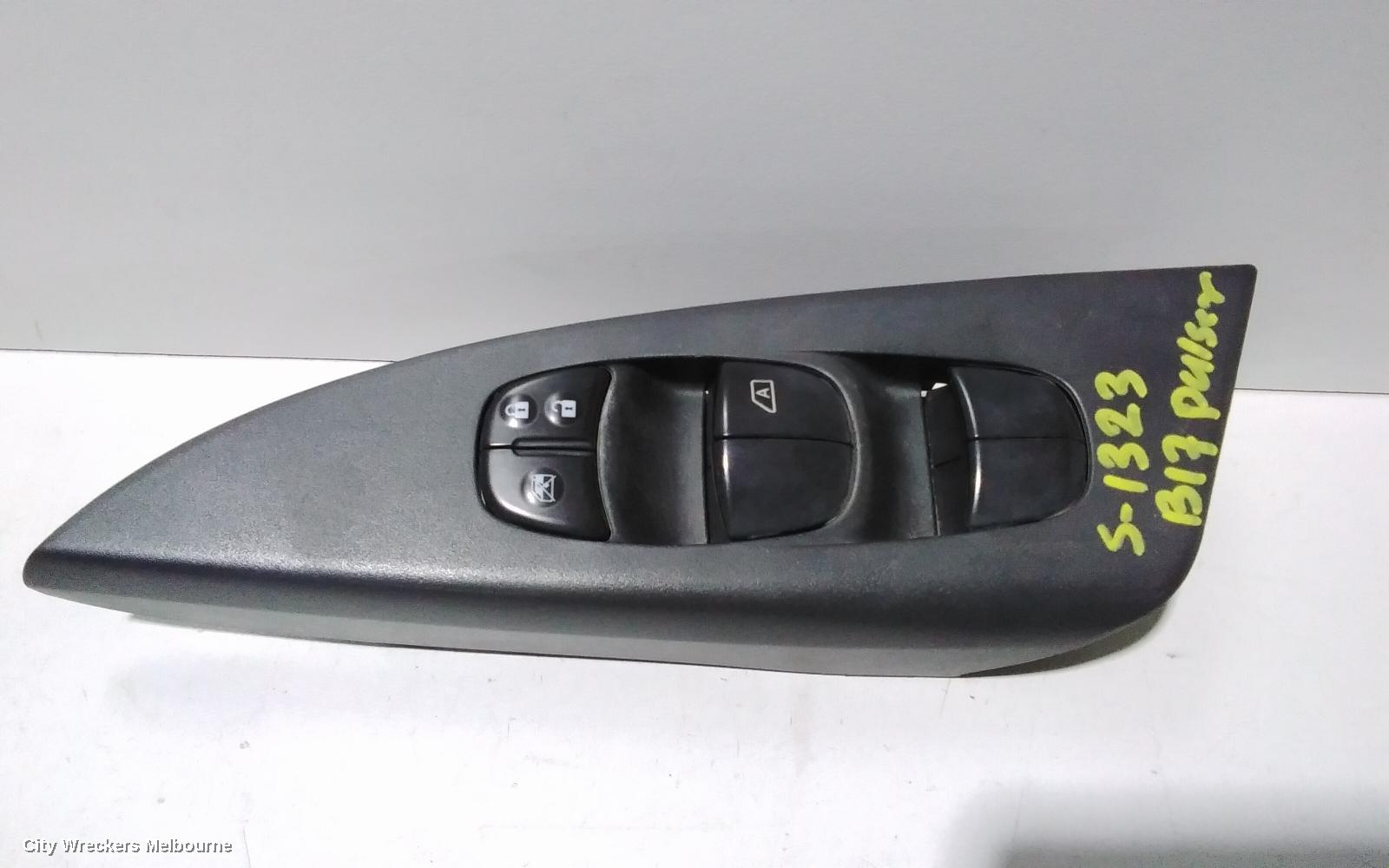 NISSAN PULSAR PWR DR WIND SWITCH, RH FRONT (MASTER SWITCH), SEDAN, B17, 12/2012 - 12/2017 - Image 2
