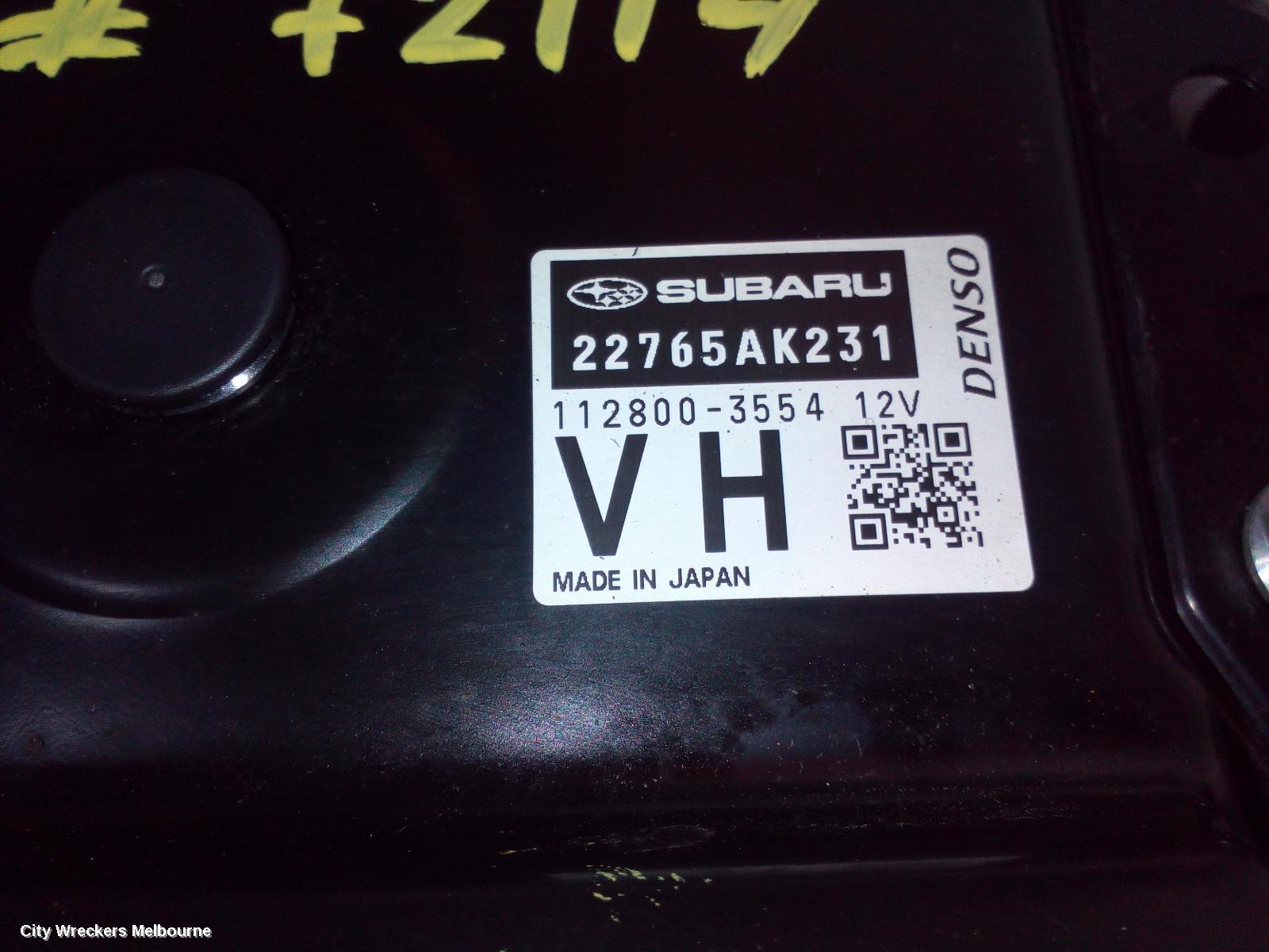 SUBARU OUTBACK ECU, ENGINE ECU, 2.5, FB25, PETROL, ECU ONLY, 6TH GEN, 08/2014 - 12/2020 - Image 1