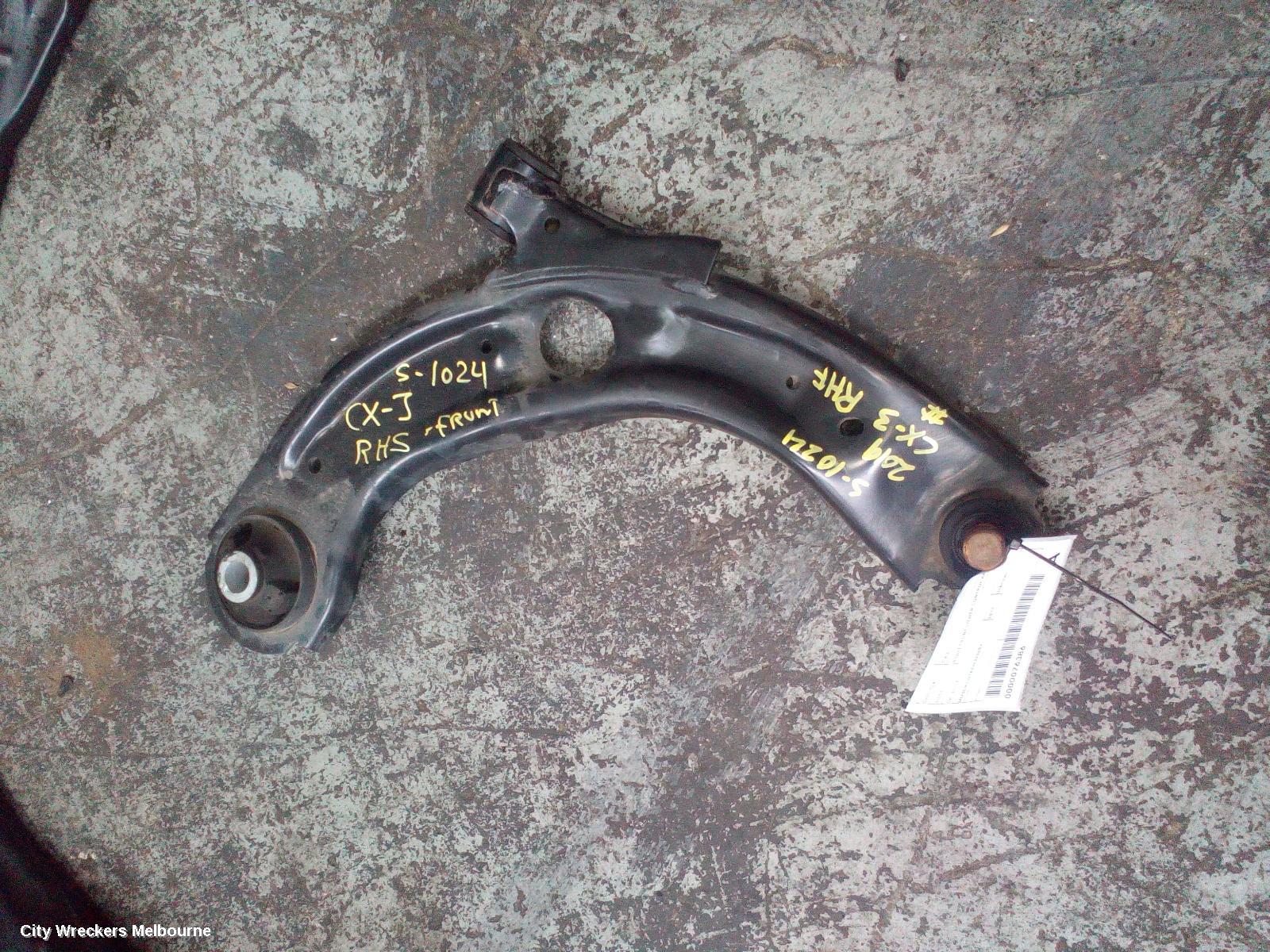 MAZDA CX3 RIGHT FRONT LOWER CONTROL ARM, DK, 02/2017 ONWARDS - Image 1