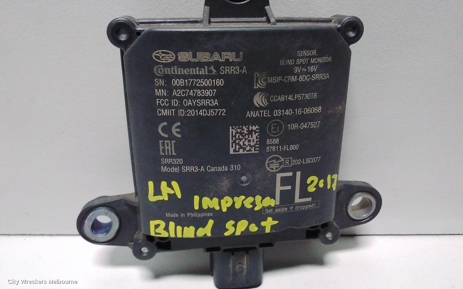 SUBARU IMPREZA ECU, BLIND SPOT MONITOR SENSOR (LH REAR), G5, 11/2016 ONWARDS - Image 2