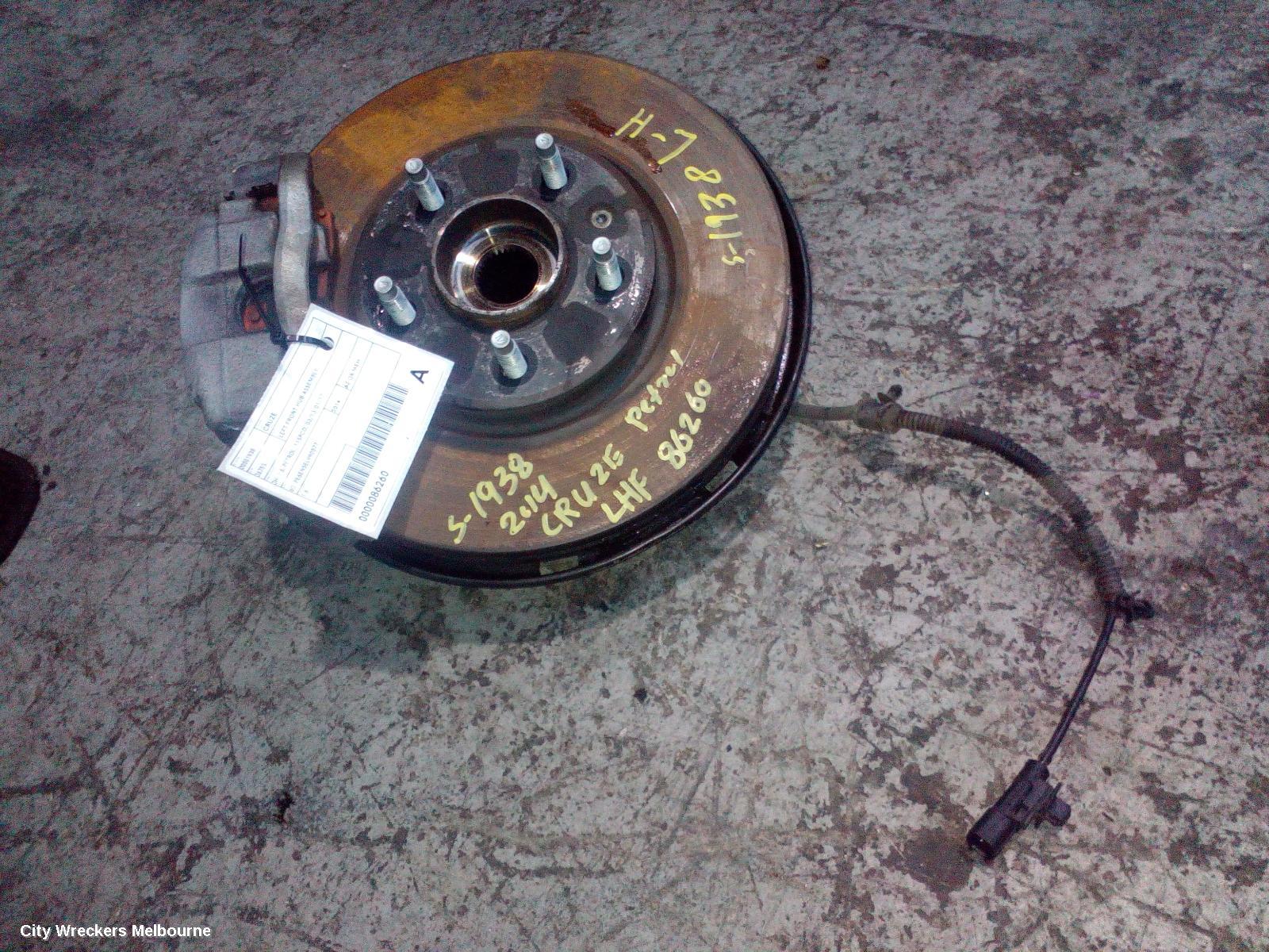 HOLDEN CRUZE LEFT FRONT HUB ASSEMBLY, JH, 1.6, PETROL, 115PCD, 03/2013 - 01/2017 - Image 2