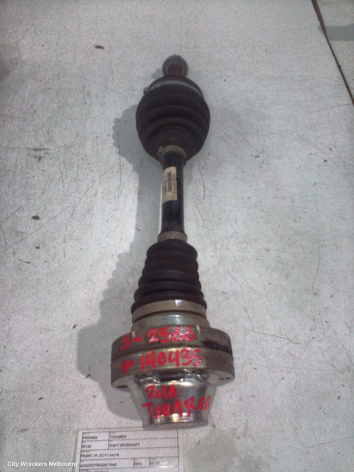 VOLKSWAGEN TOUAREG RIGHT DRIVESHAFT, FRONT, 7P, 07/2011 - 04/2018 - Image 2