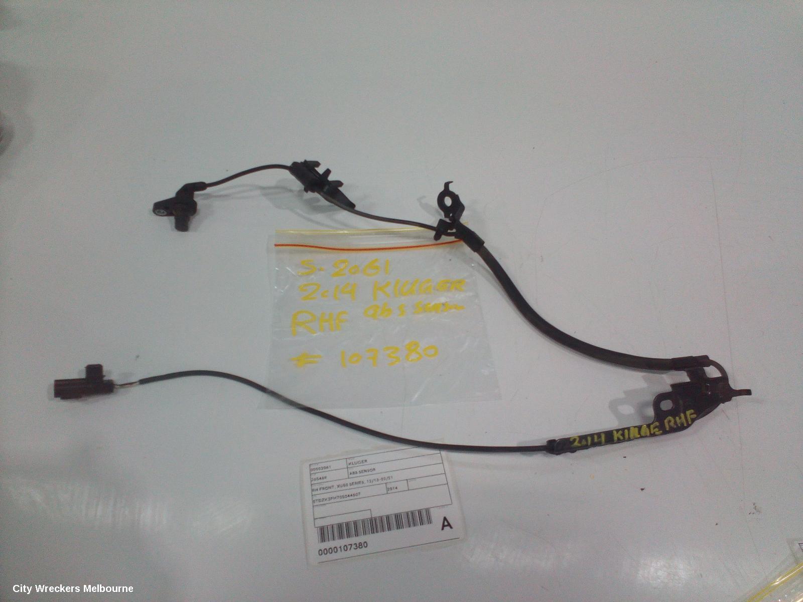 TOYOTA KLUGER ABS SENSOR, RH FRONT, XU50 SERIES, 12/2013 - 02/2021 - Image 2