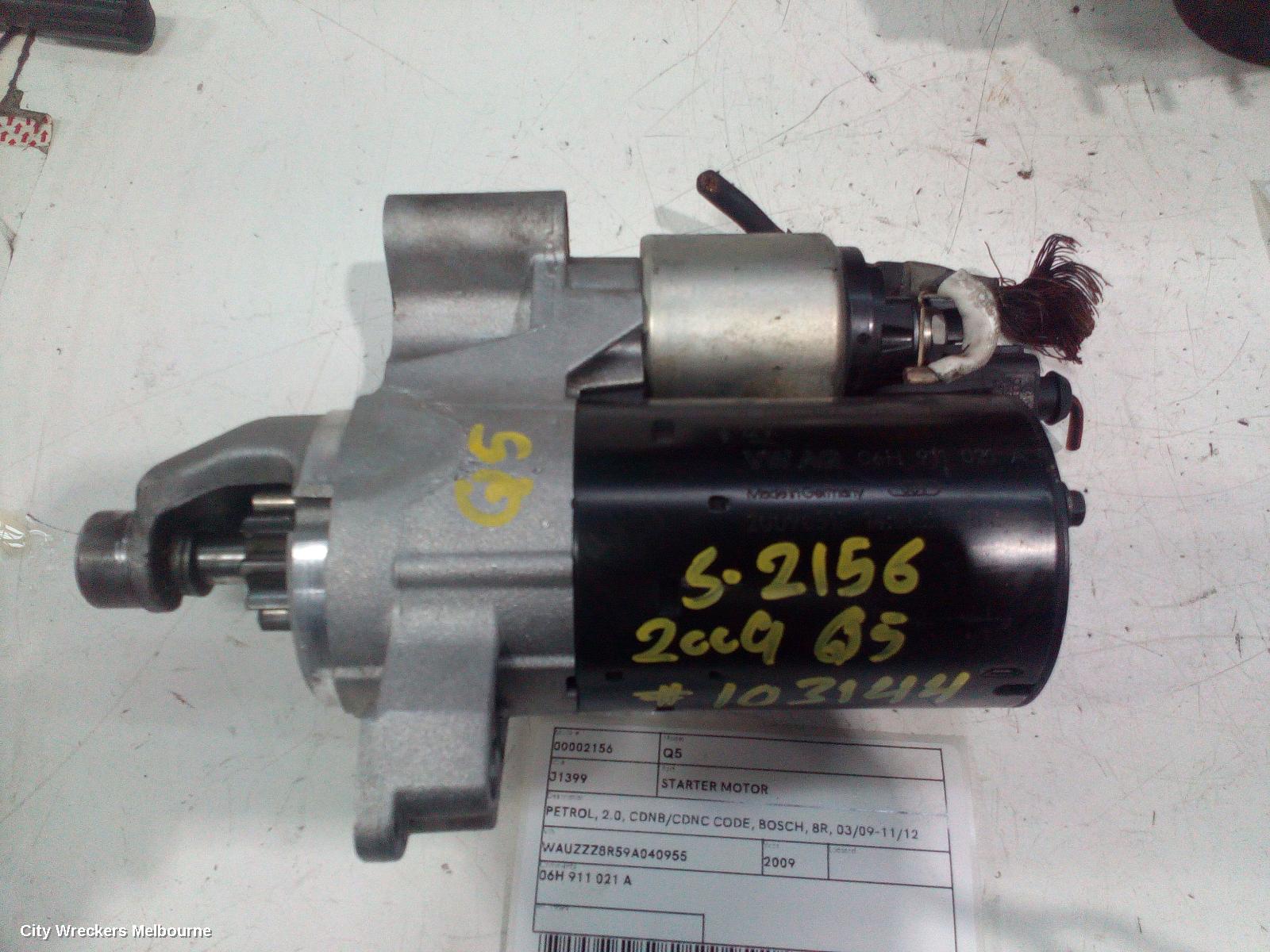 AUDI Q5 STARTER, PETROL, 2.0, CDNB/CDNC CODE, BOSCH, 8R, 03/2009 - 11/2012 - Image 2