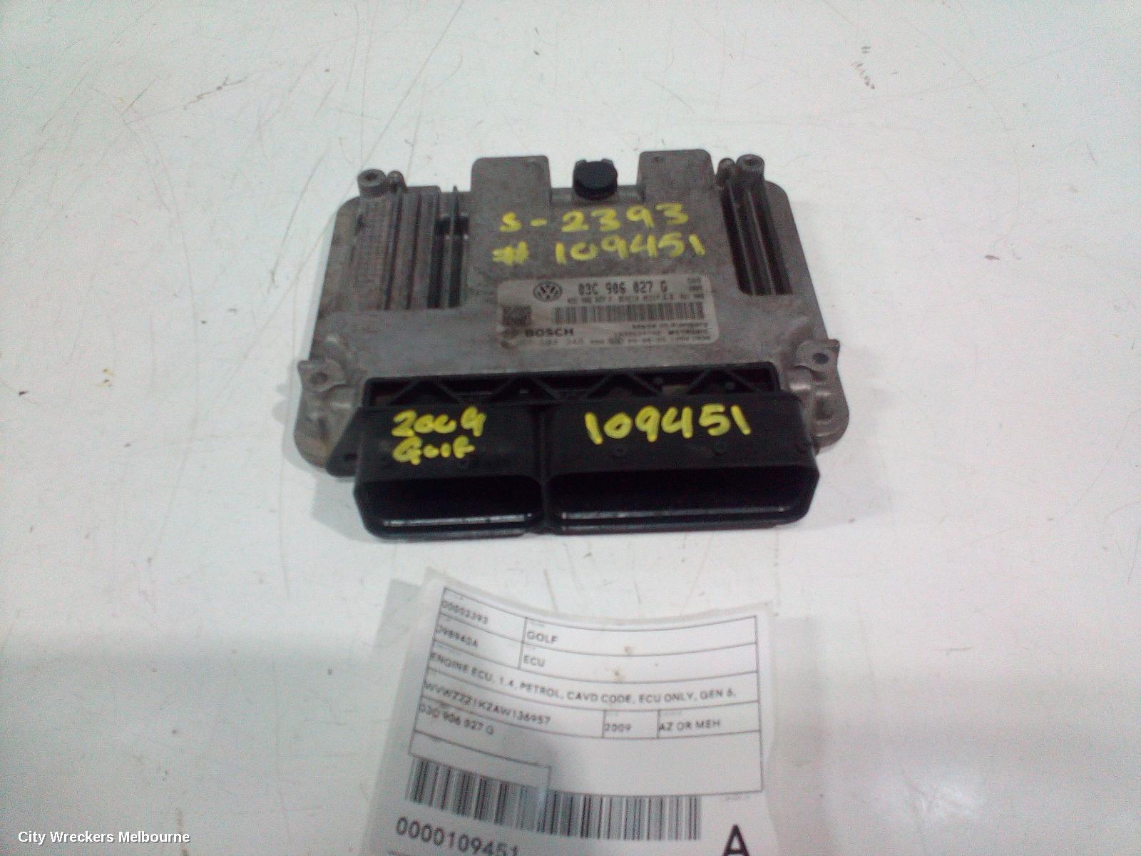 VOLKSWAGEN GOLF ECU, ENGINE ECU, 1.4, PETROL, CAVD CODE, ECU ONLY, GEN 6, 10/2008 - 01/2016 - Image 1