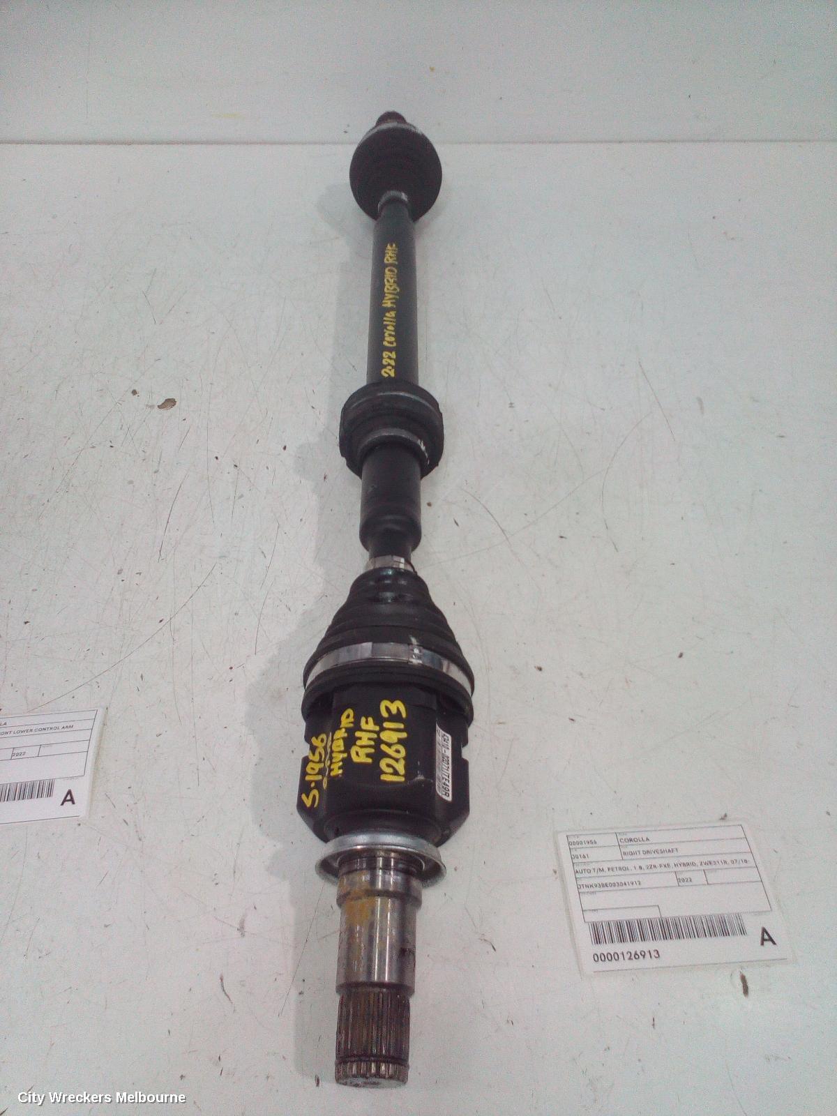 TOYOTA COROLLA RIGHT DRIVESHAFT, AUTO T/M, PETROL, 1.8, 2ZR-FXE, HYBRID, ZWE211R, 07/2018 ONWARDS - Image 1