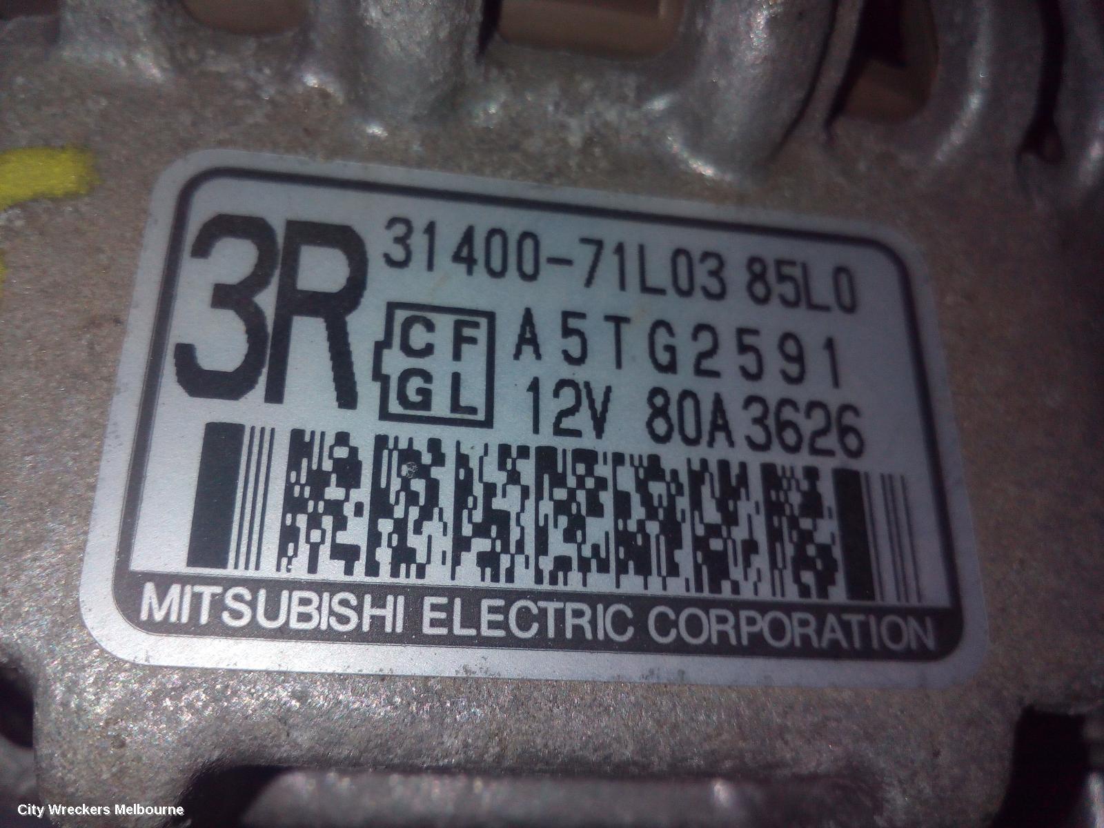 SUZUKI SWIFT ALTERNATOR, PETROL, MITSUBISHI 80AMP, FZ, 08/2010 - 03/2017 - Image 3