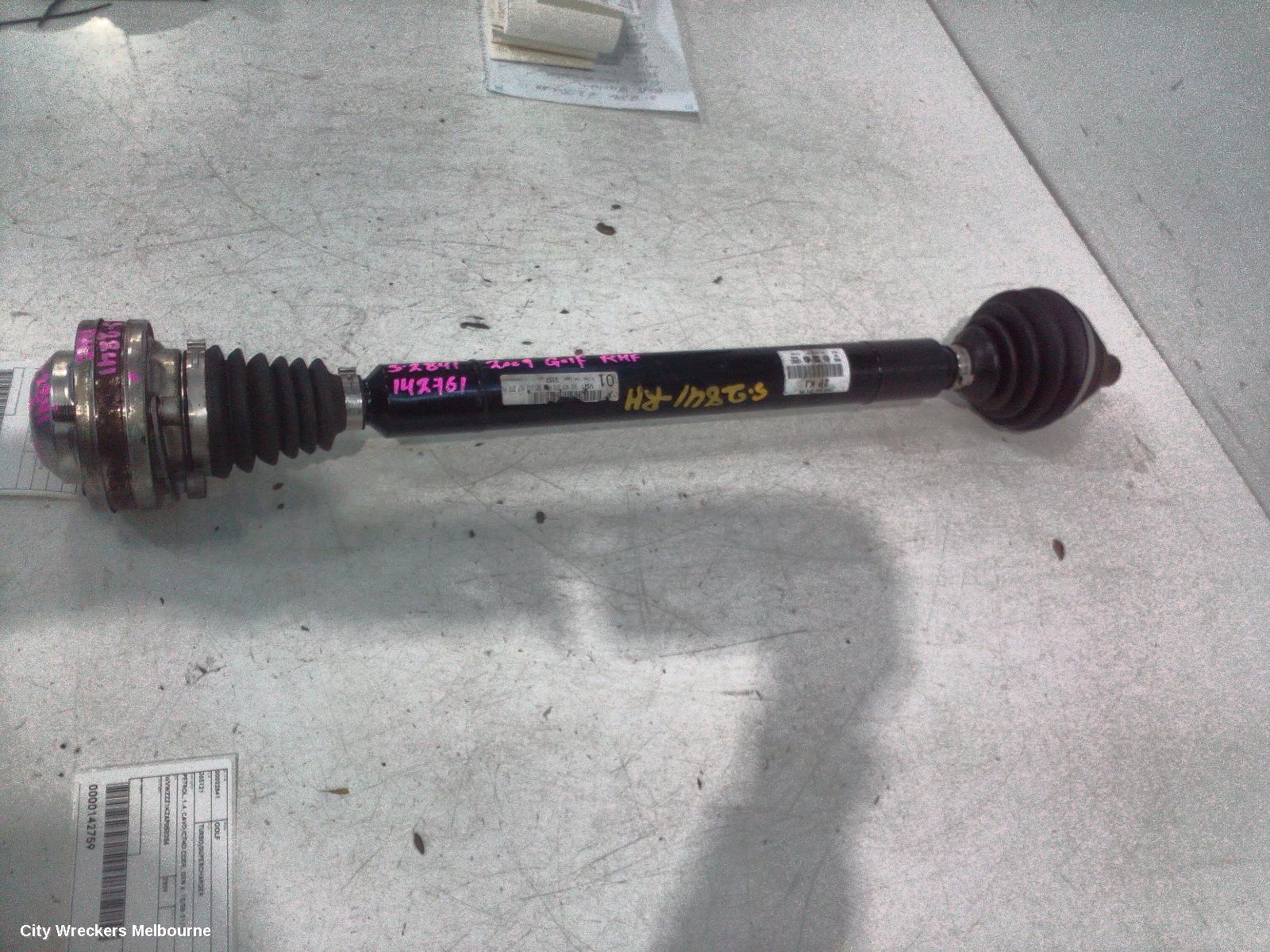 VOLKSWAGEN GOLF RIGHT DRIVESHAFT, FRONT, AUTO T/M, PETROL, 1.4, GEN 6, 10/2008 - 01/2016 - Image 3