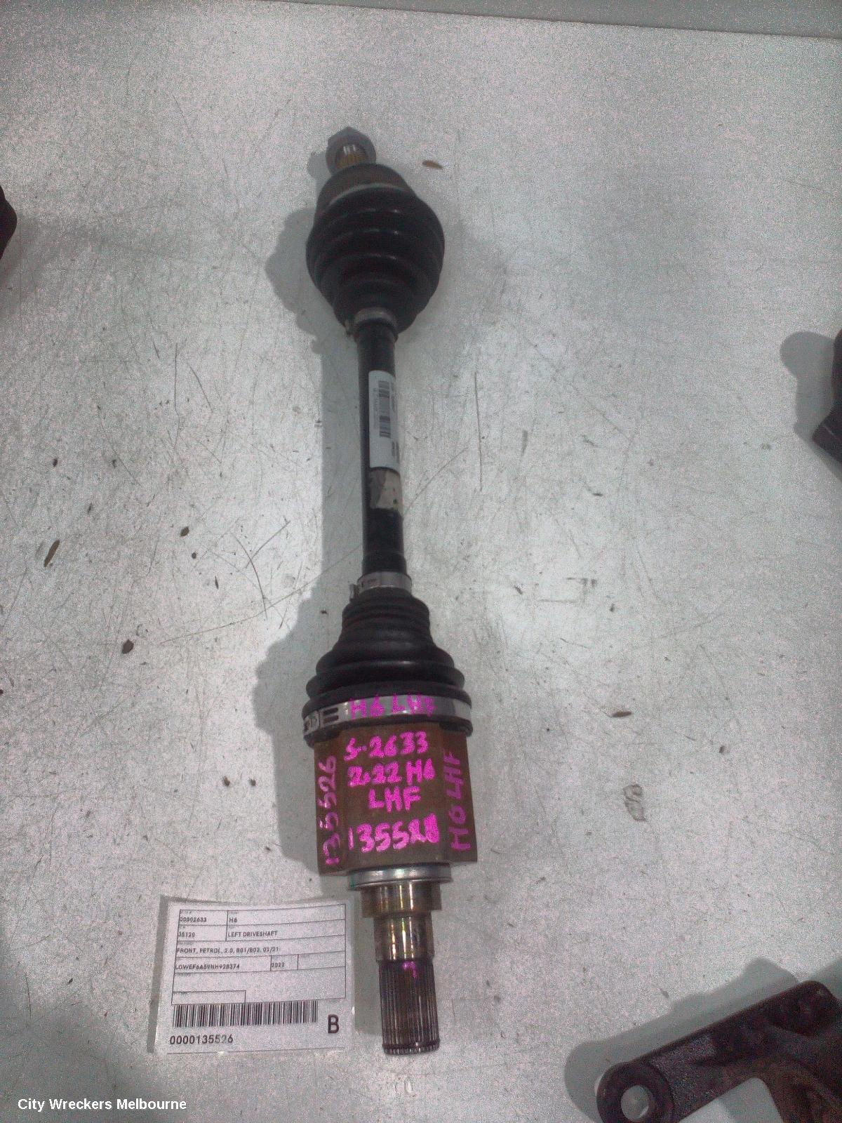 HAVAL H6 LEFT DRIVESHAFT, FRONT, PETROL, 2.0, B01/B03, 02/2021 ONWARDS - Image 2