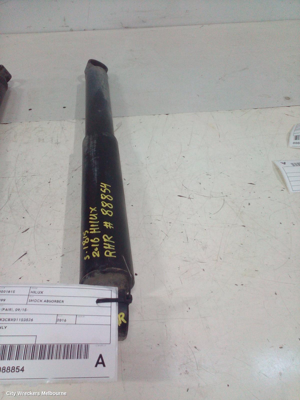 TOYOTA HILUX SHOCK ABSORBER, 2WD, REAR (RH SIDE), LOW RIDE, 09/2015 ONWARDS - Image 1
