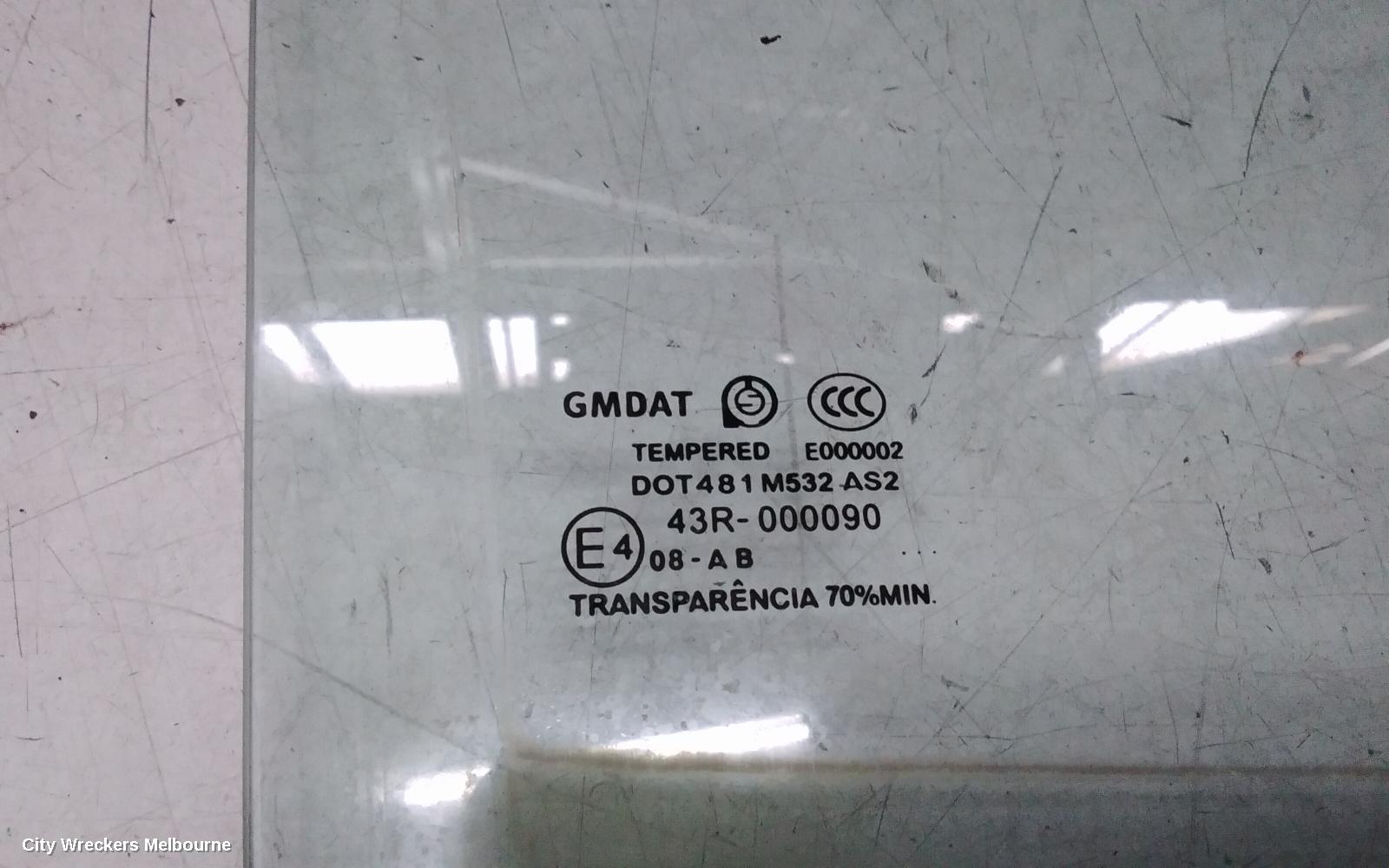 HOLDEN BARINA RIGHT REAR DOOR WINDOW, TK, HATCH, 07/2008 - 12/2012 - Image 3