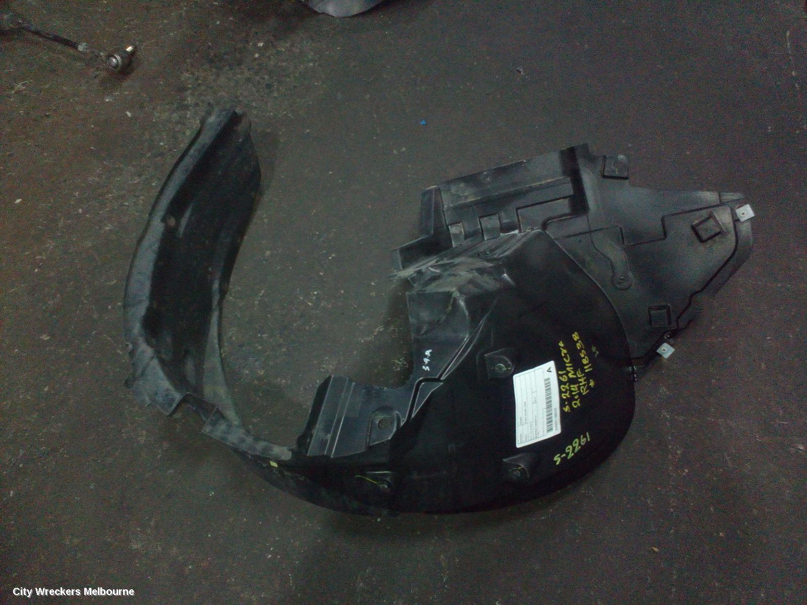 NISSAN MICRA RIGHT GUARD LINER, K13, 12/2012 - 03/2015 - Image 3