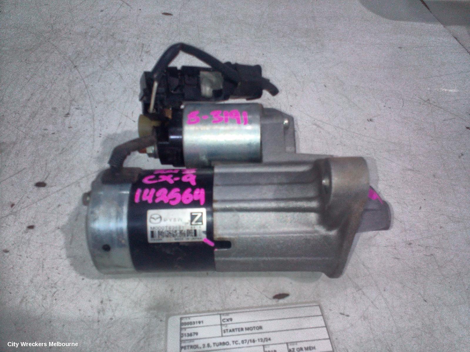 MAZDA CX9 STARTER, PETROL, 2.5, TURBO, TC, 07/2016 - 12/2024 - Image 1