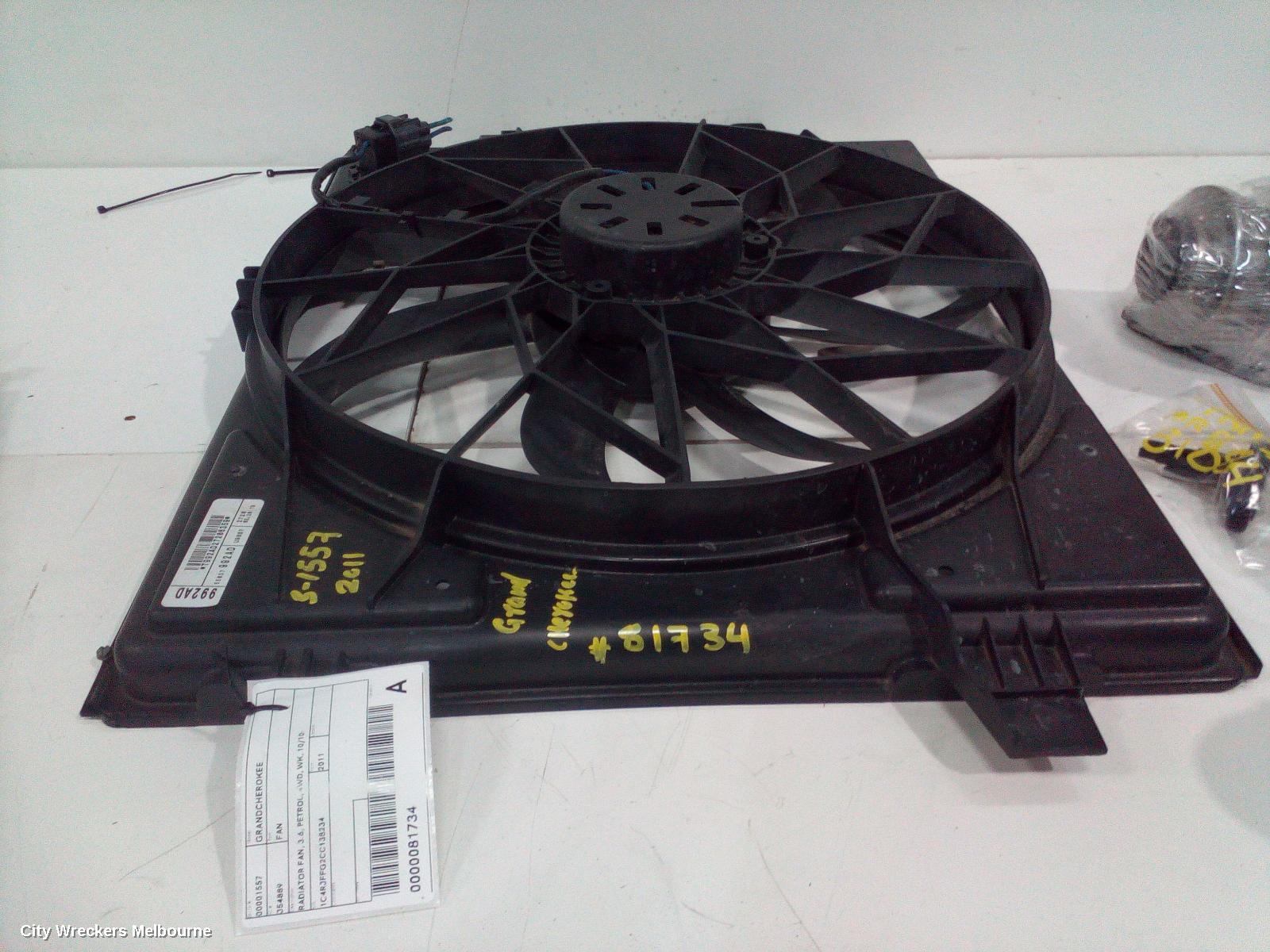 JEEP GRANDCHEROKEE FAN, RADIATOR FAN, 3.6, 4WD, WK, 10/2010 - 06/2013 - Image 2