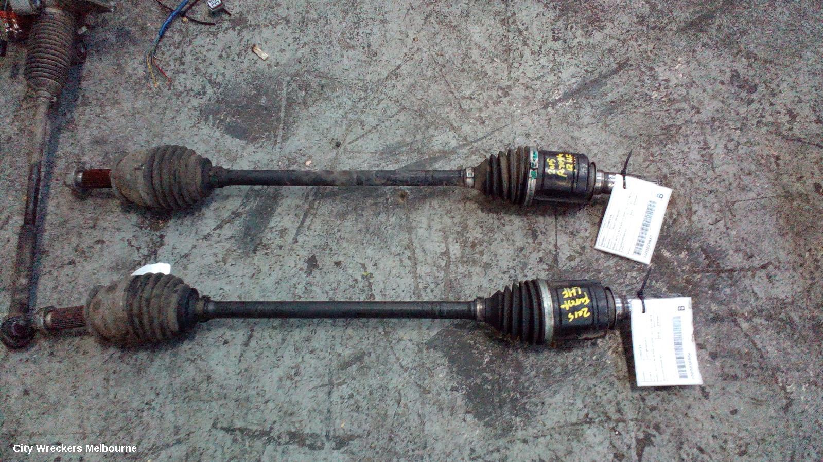 SUBARU FORESTER LEFT DRIVESHAFT, FRONT, AUTO T/M, BLACK CV JOINT, SJ, 12/2013 - 08/2018 - Image 1