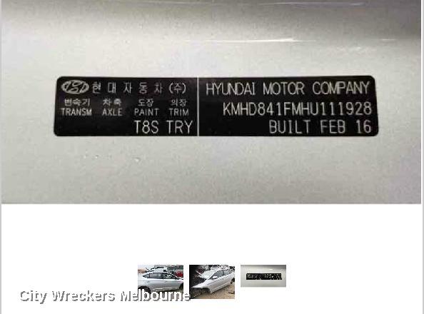 HYUNDAI ELANTRA LEFT FRONT DOOR, AD, 12/2015 - 12/202020 - Image 2