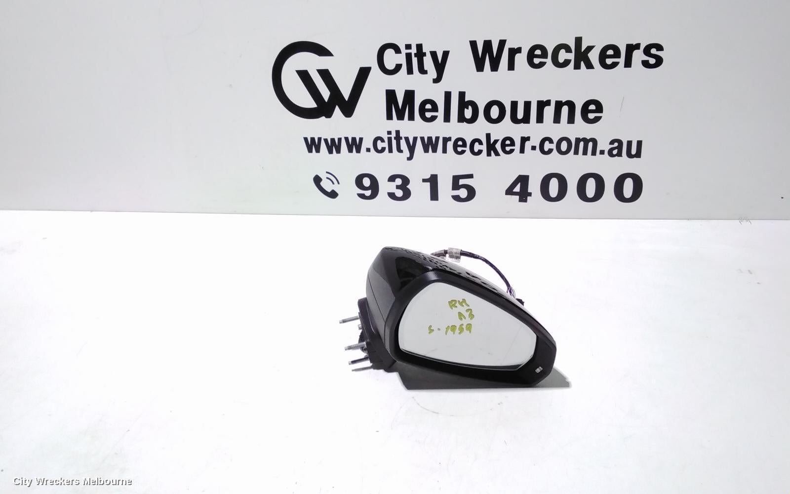 AUDI A3 RIGHT DOOR MIRROR, 8V, A3, SEDAN, POWER FOLD, NON LANE CHANGE ASSIST TYPE (6XK/7Y0), 05/2016 - 10/2020 - Image 1