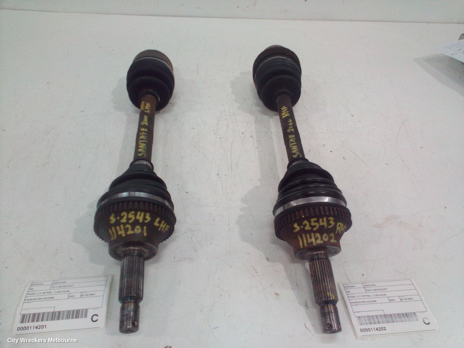 HYUNDAI SANTA FE LEFT DRIVESHAFT, FRONT, 2.7, PETROL, 11/2000 - 04/2006 - Image 3