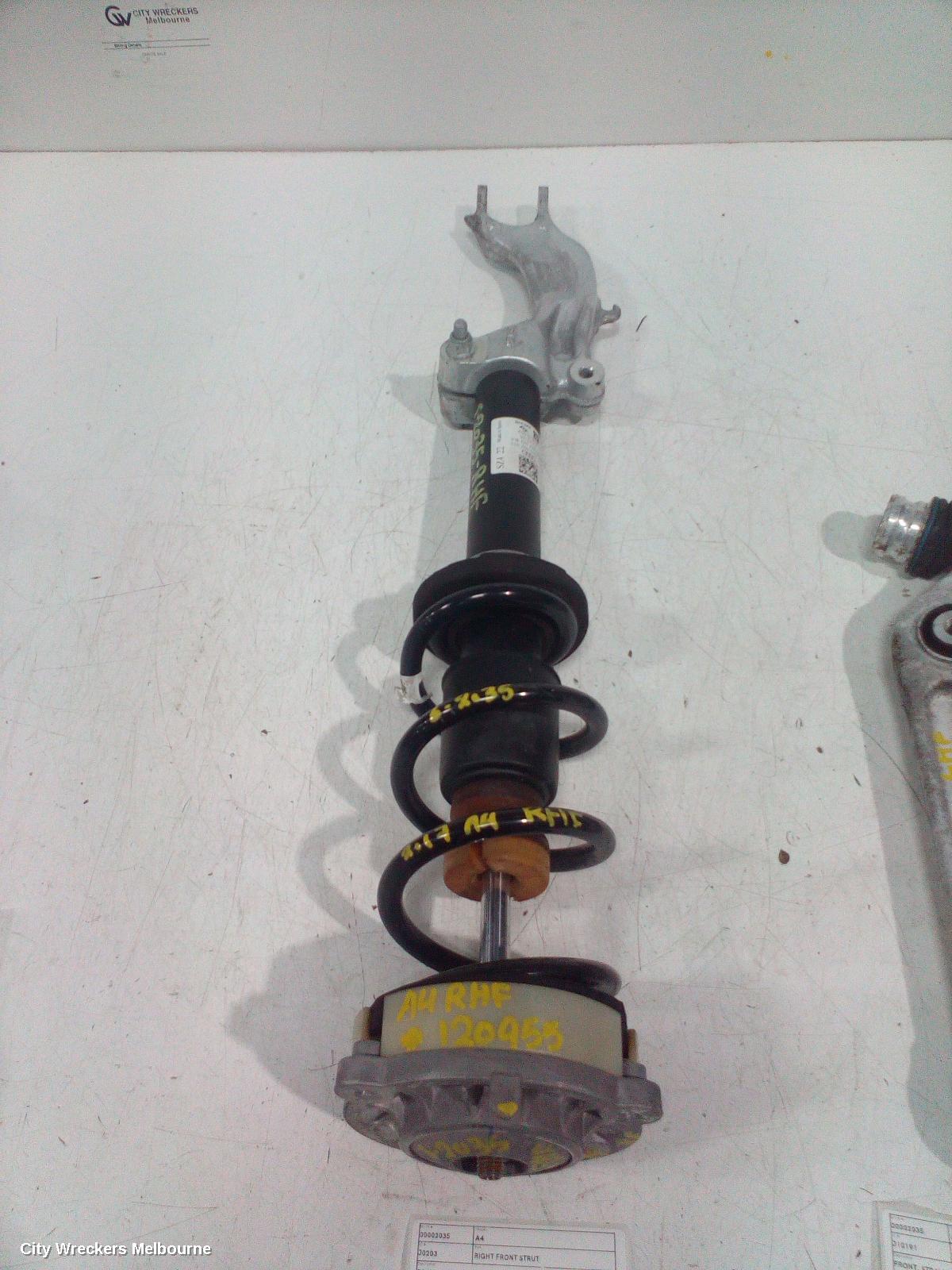 AUDI A4 RIGHT FRONT STRUT, B9 8W, PETROL, SEDAN, STANDARD TYPE, 10/2015 ONWARDS - Image 3