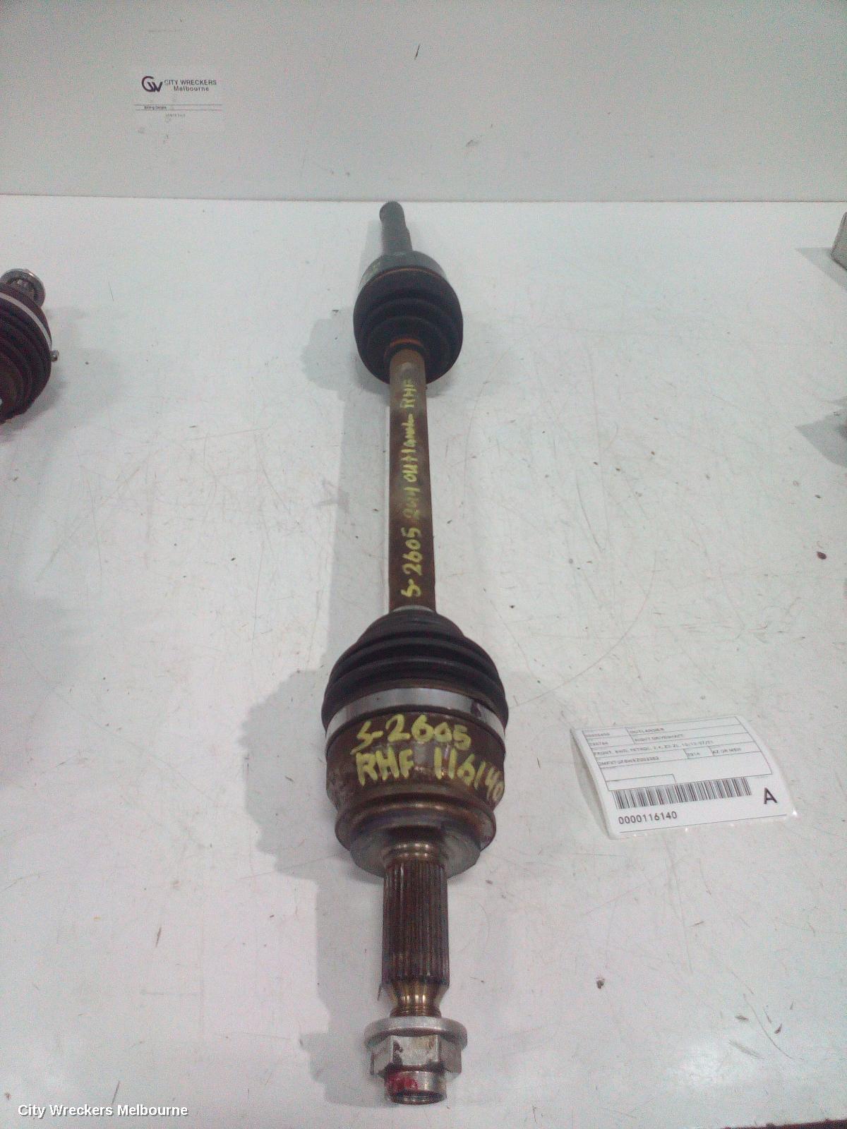 MITSUBISHI OUTLANDER RIGHT DRIVESHAFT, FRONT, AWD, PETROL, 2.4, ZJ-ZL, 10/2012 - 07/2021 - Image 2