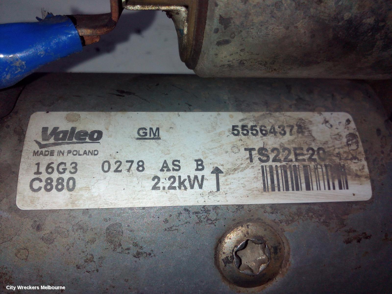 HOLDEN COLORADO STARTER, DIESEL, RG/RG7, 01/2012 - 07/2016 - Image 2