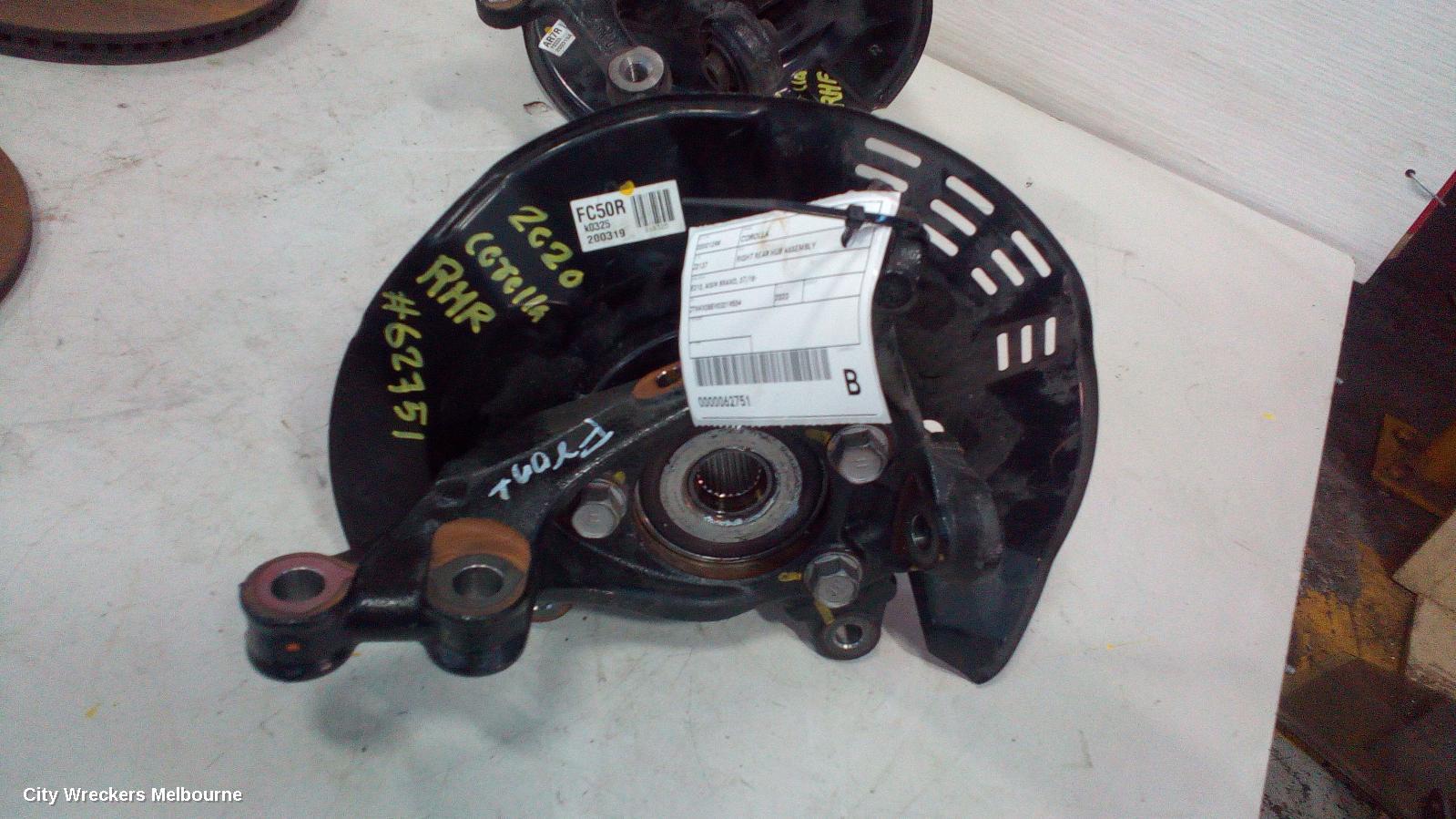 TOYOTA COROLLA RIGHT REAR HUB ASSEMBLY, E210, AISIN BRAND, 07/2018 ONWARDS - Image 1