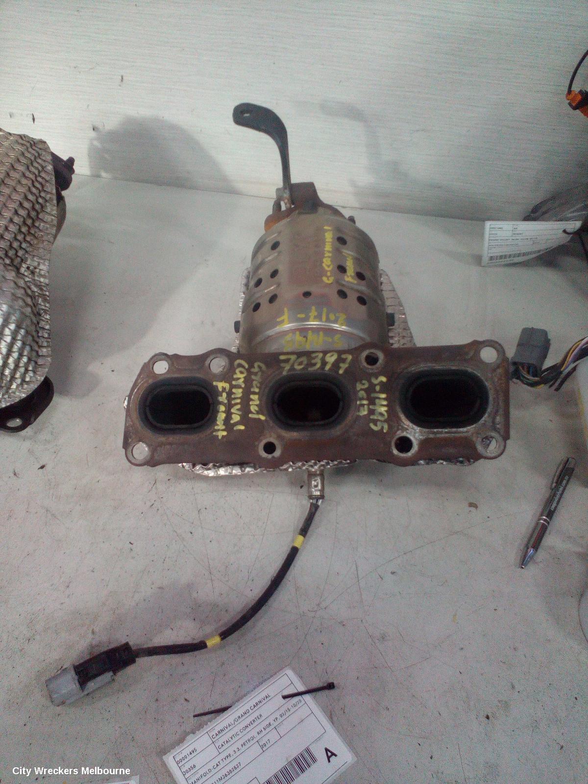 KIA CARNIVAL/GRAND CARNIVAL CATALYTIC CONVERTER, MANIFOLD-CAT TYPE, 3.3, PETROL, LH SIDE, YP, 02/2015 - 10/2020 - Image 1