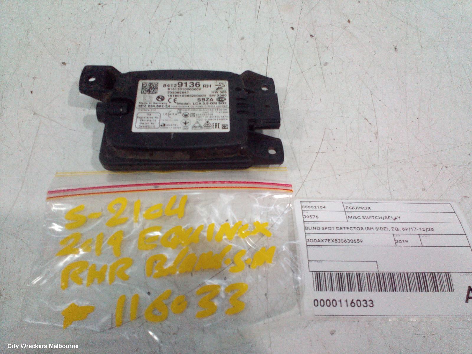 HOLDEN EQUINOX, EQ, 09/2017 - 12/2020, 84129136 BLIND SPOT MONITOR SENSOR MODULE: 116033 - Image 3