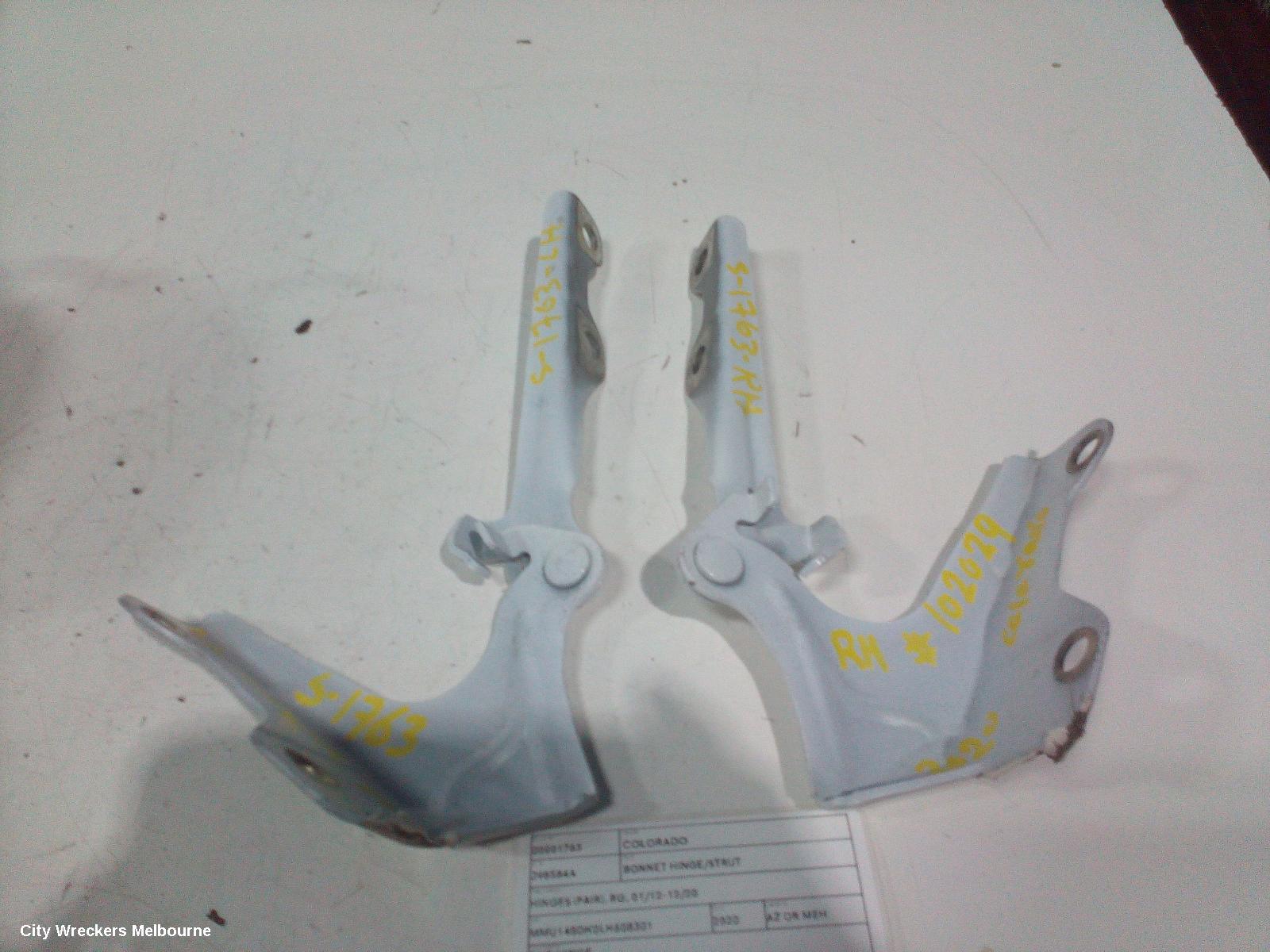 HOLDEN COLORADO BONNET HINGE/STRUT, HINGES (PAIR), RG, 01/2012 - 12/2020 - Image 2