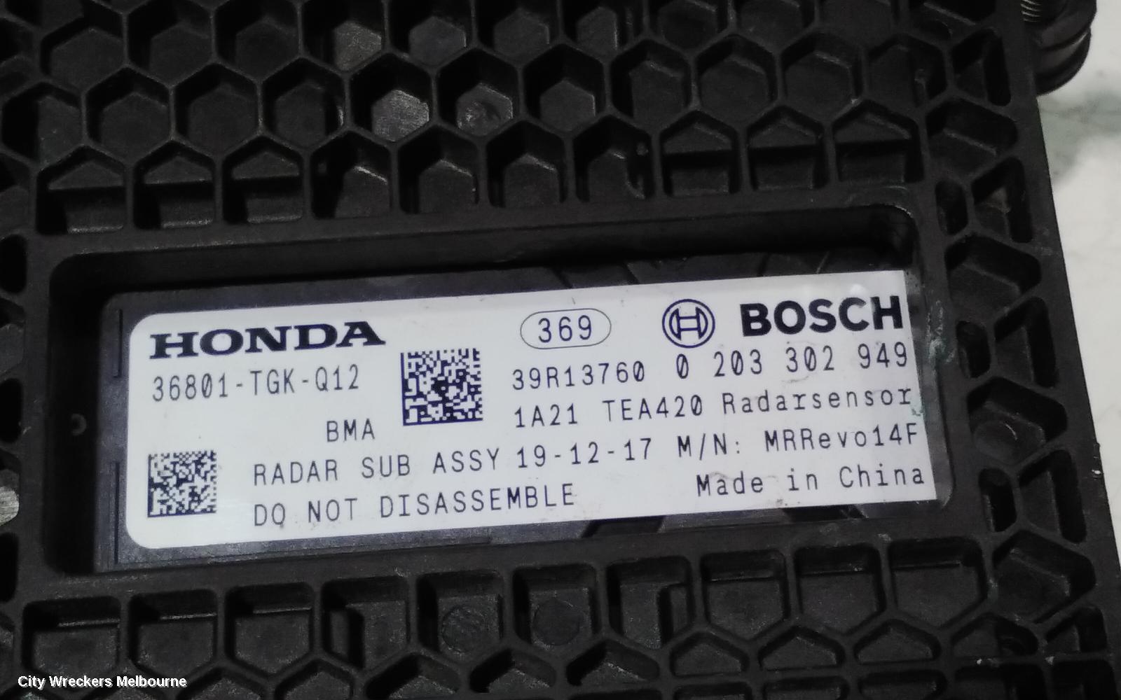 HONDA CIVIC, 10TH GEN, 05/2016 - 08/2021, RADAR SENSOR ~ HONDA: 36801-TGK-Q12 ~ BOSCH: 0 203 302 949: 97795 - Image 2