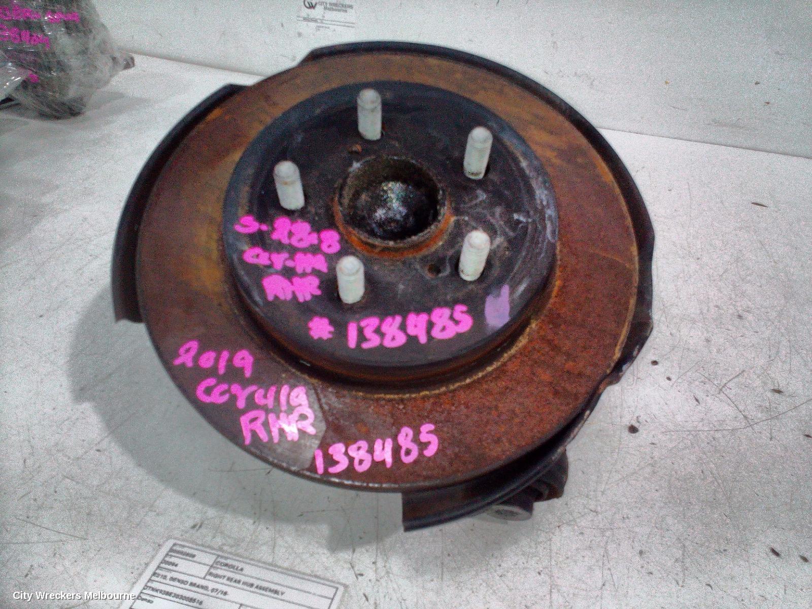 TOYOTA COROLLA RIGHT REAR HUB ASSEMBLY, E210, DENSO BRAND, 07/2018 ONWARDS - Image 2