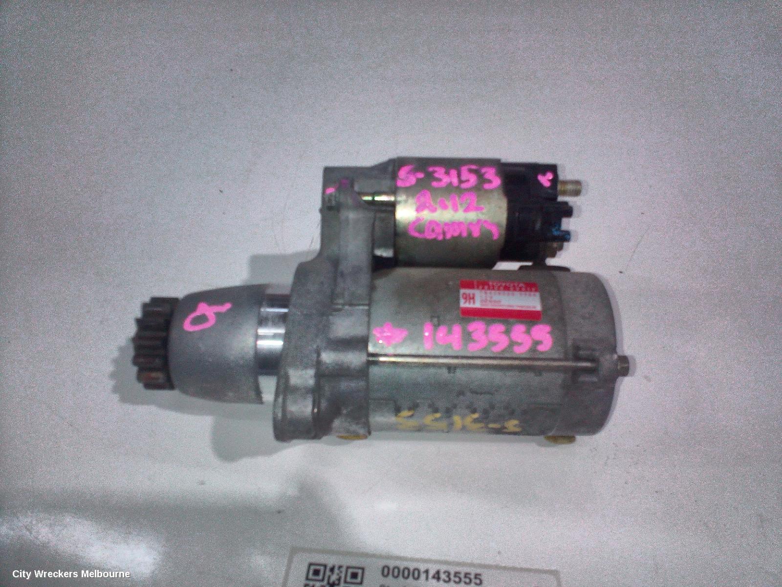 TOYOTA CAMRY STARTER, PETROL, 2.5, 2AR-FE, ASV50, 11/2011 - 10/2017 - Image 1