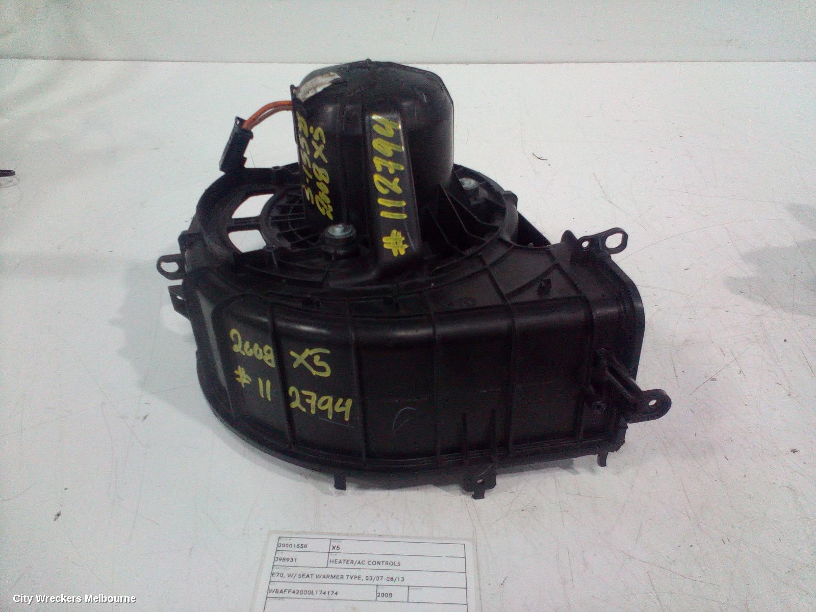BMW X5 HEATER/AC CONTROLS, E70, W/ SEAT WARMER TYPE, 03/2007 - 08/2013 - Image 1