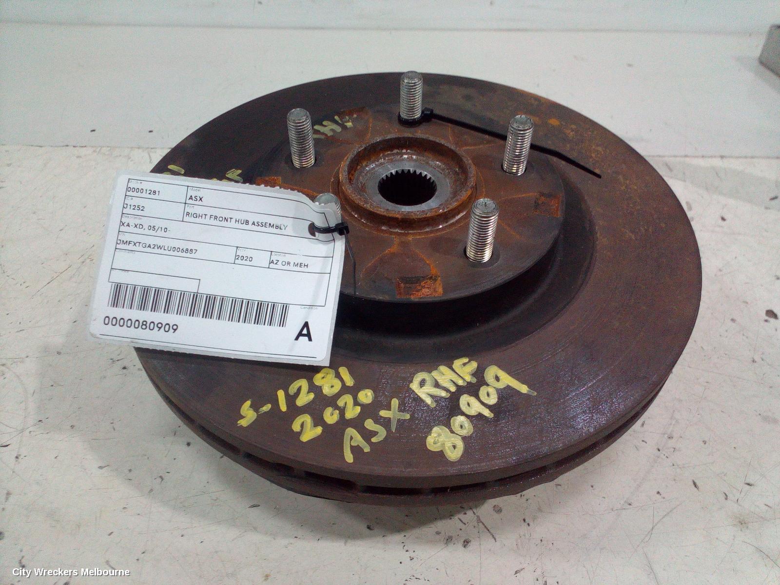 MITSUBISHI ASX RIGHT FRONT HUB ASSEMBLY, XA-XD, 05/2010 ONWARDS - Image 3